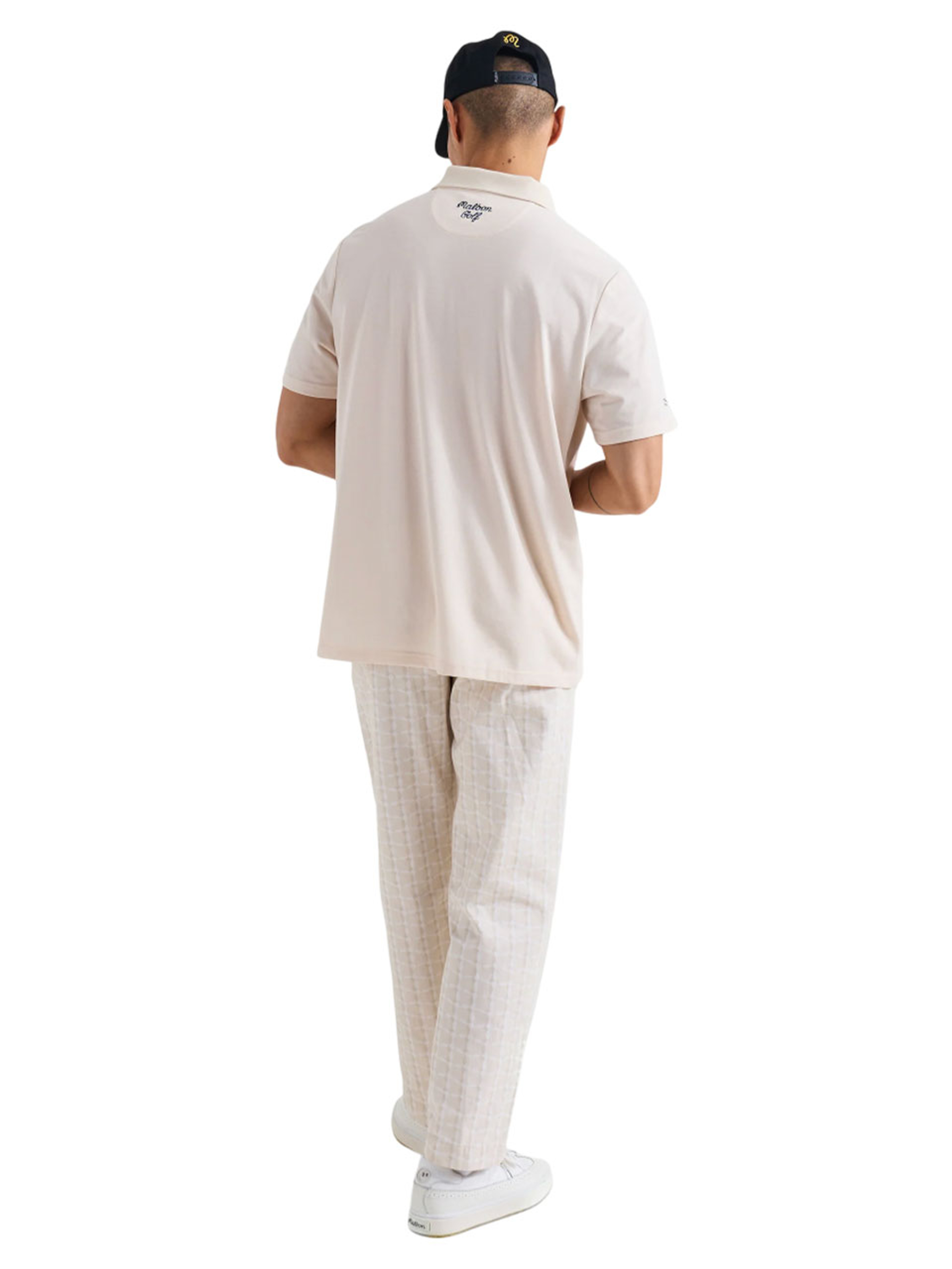 Malbon Trophy Performance Pique Polo - Ivory