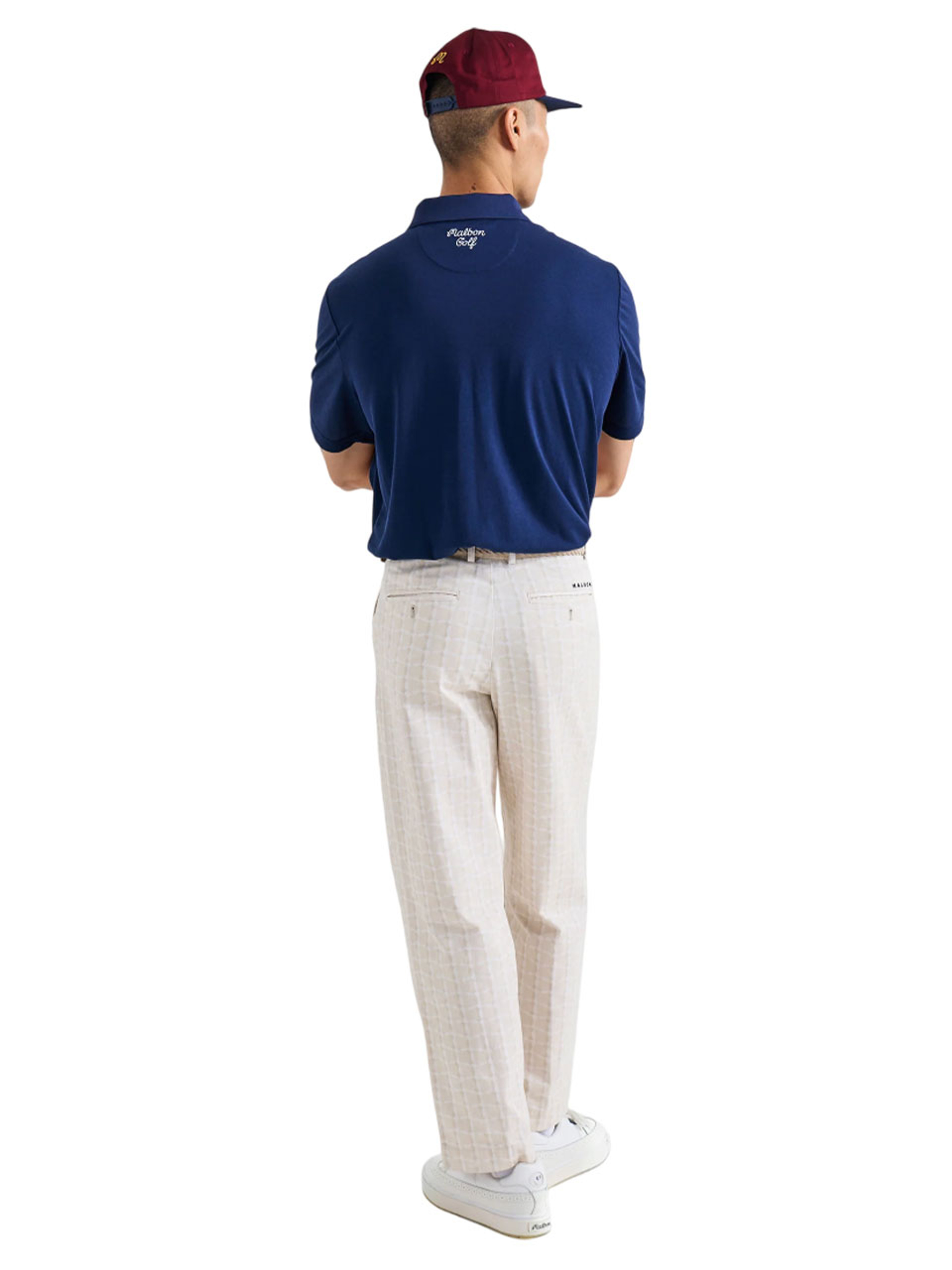 Malbon Trophy Performance Pique Polo - Navy