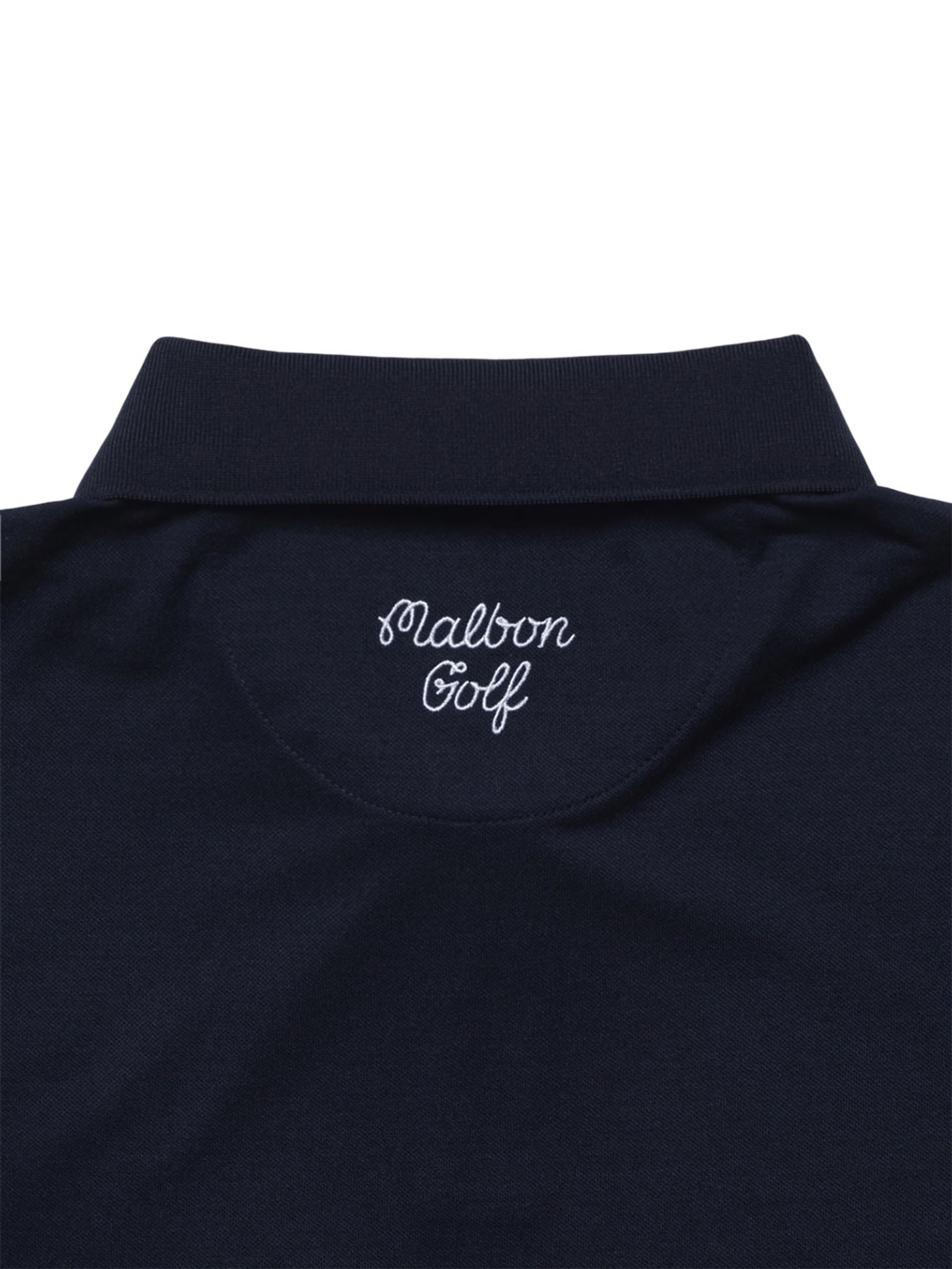 Malbon Trophy Performance Pique Polo - Navy