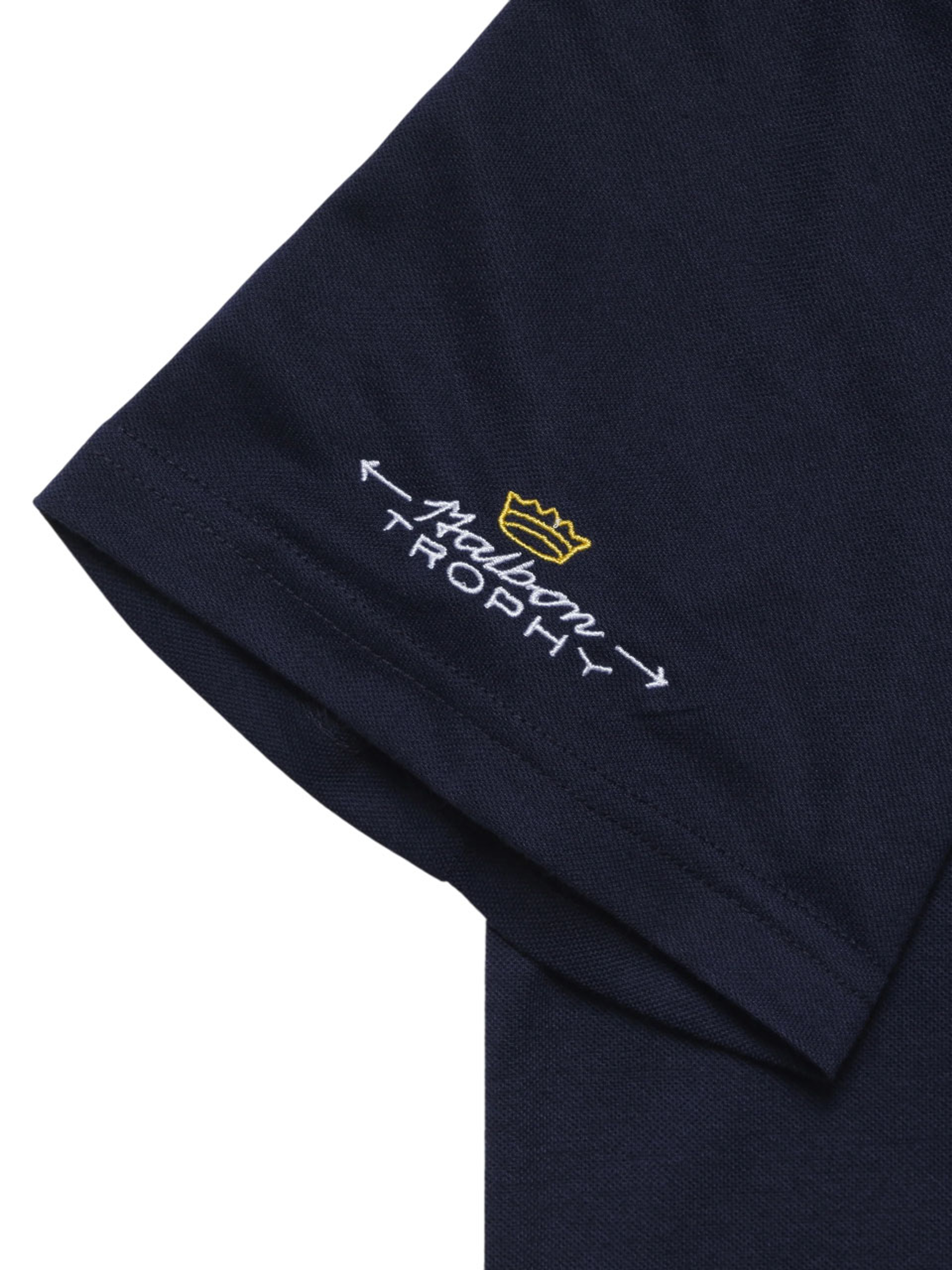 Malbon Trophy Performance Pique Polo - Navy