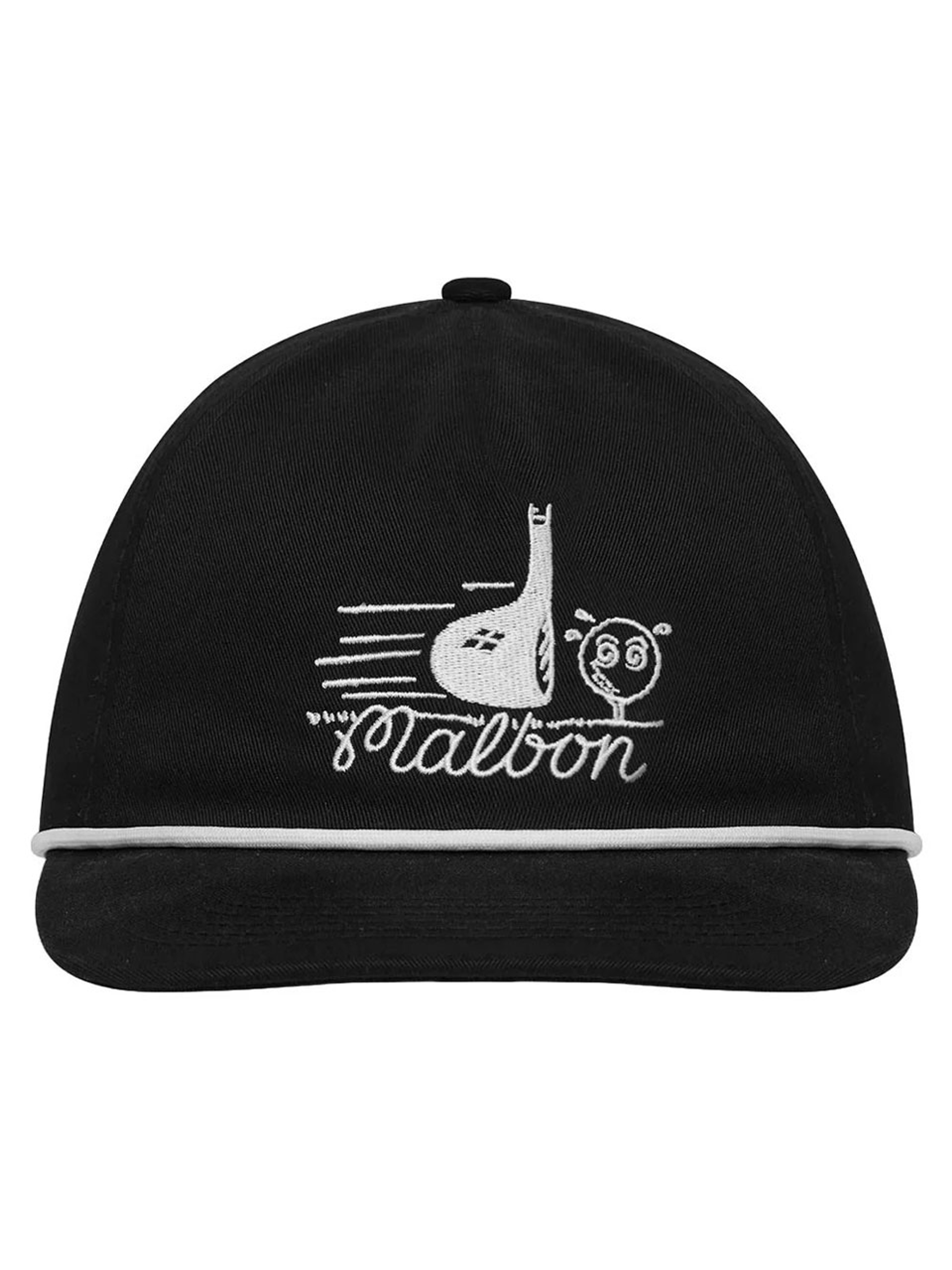 Malbon Punch Shot Cotton Twill Rope Hat - Black