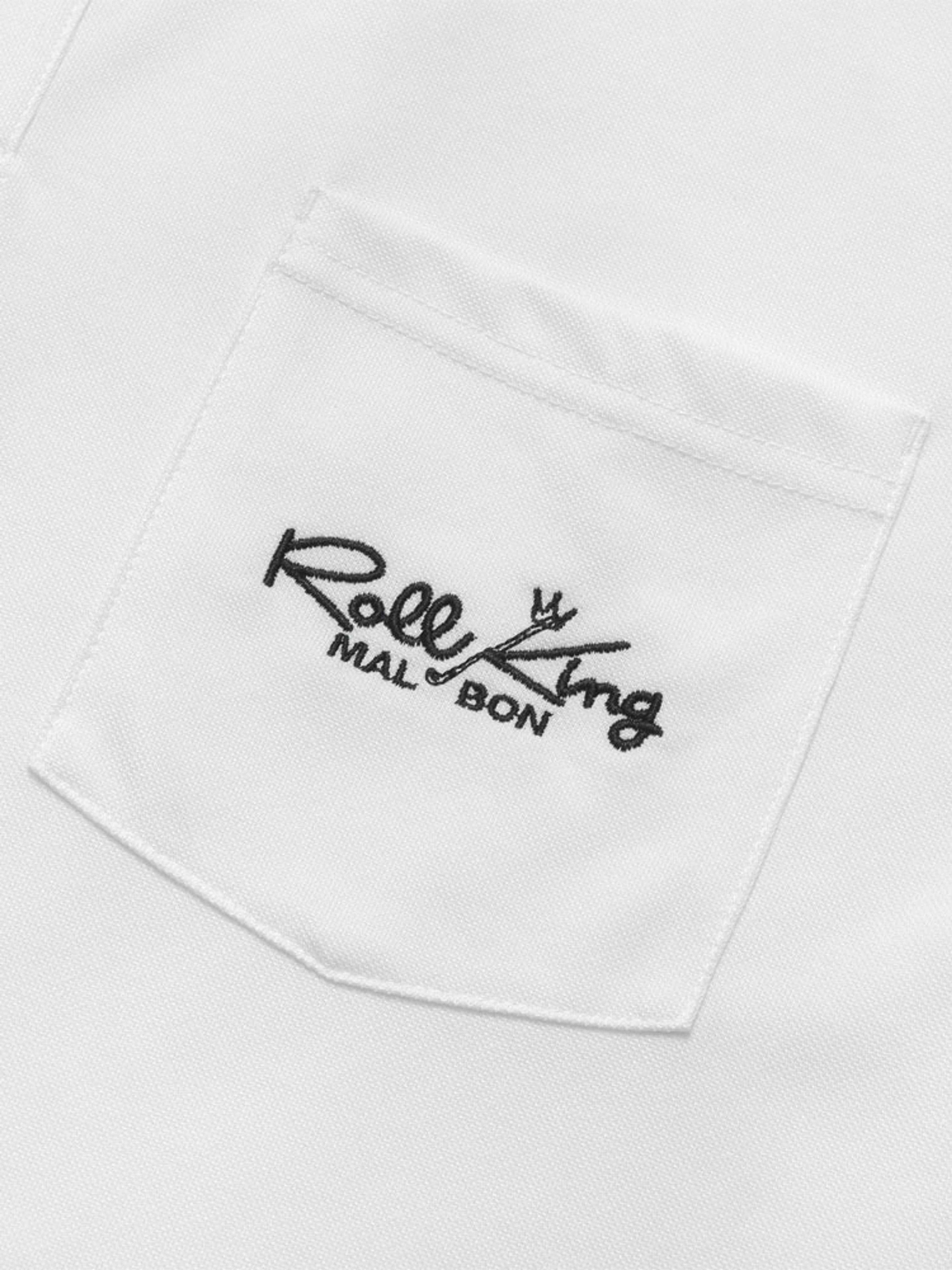 Malbon Roll King Performance Pique Polo - White