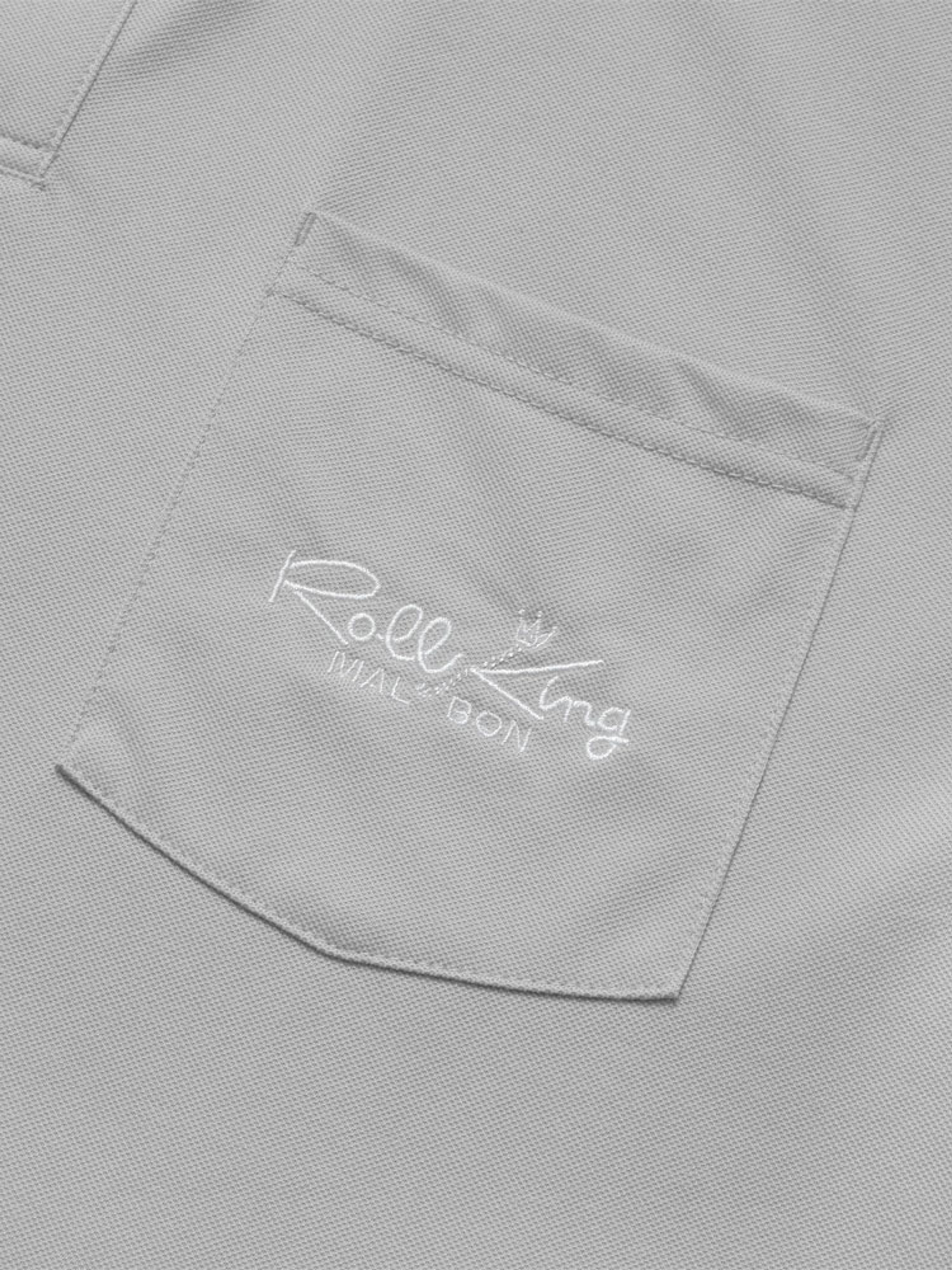Malbon Roll King Performance Pique Polo - Steel
