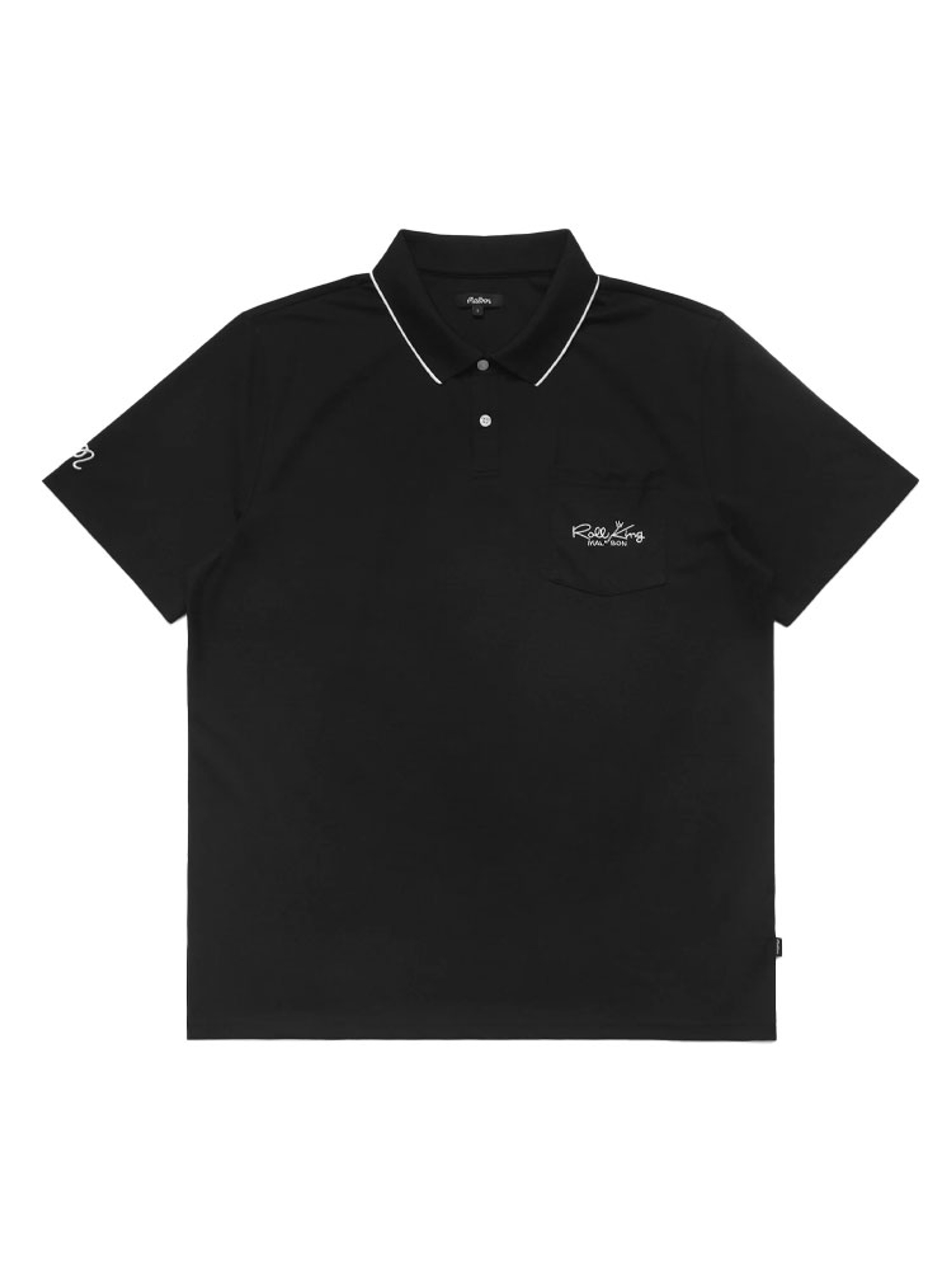 Malbon Roll King Performance Pique Polo - Black