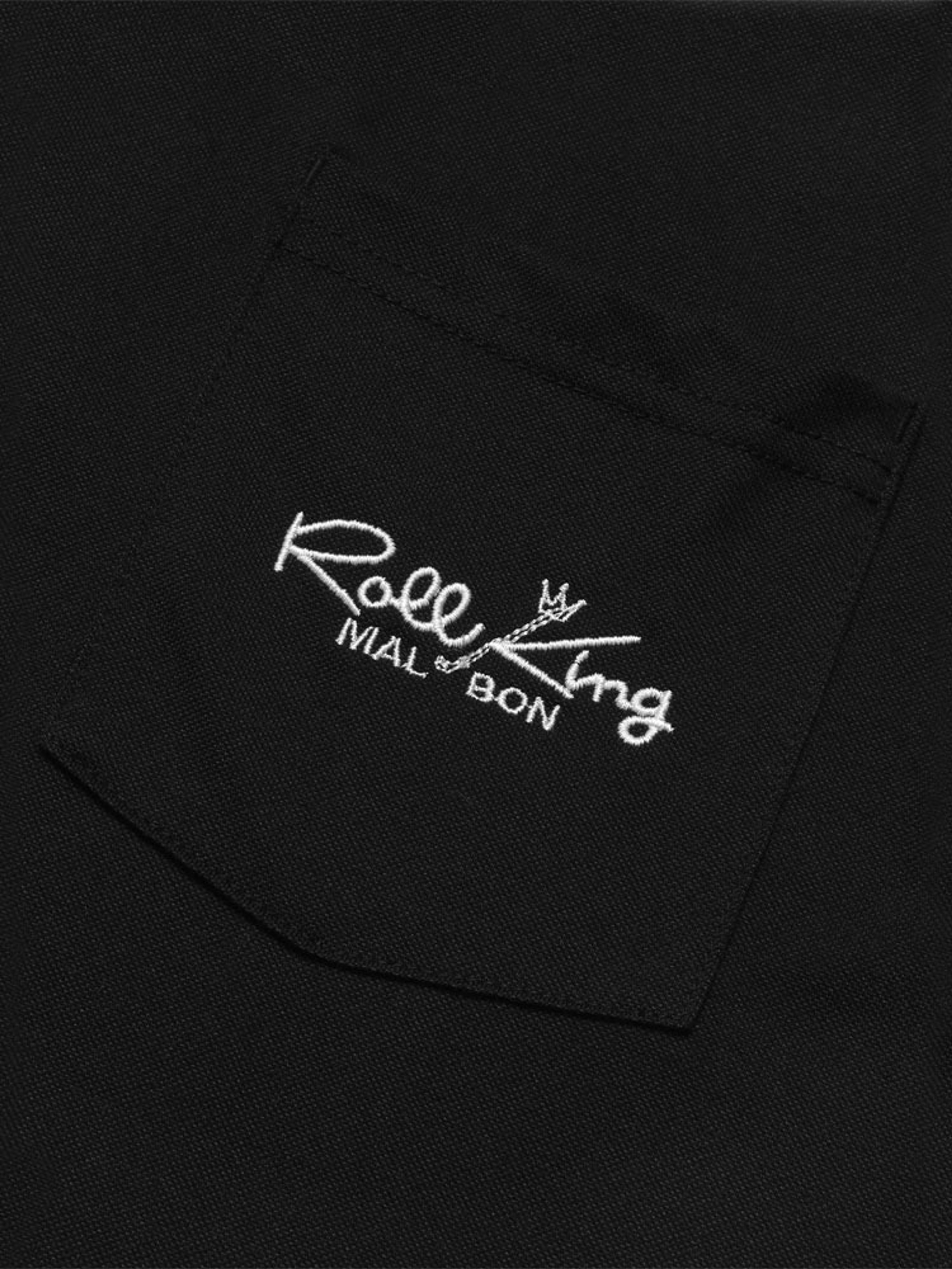Malbon Roll King Performance Pique Polo - Black