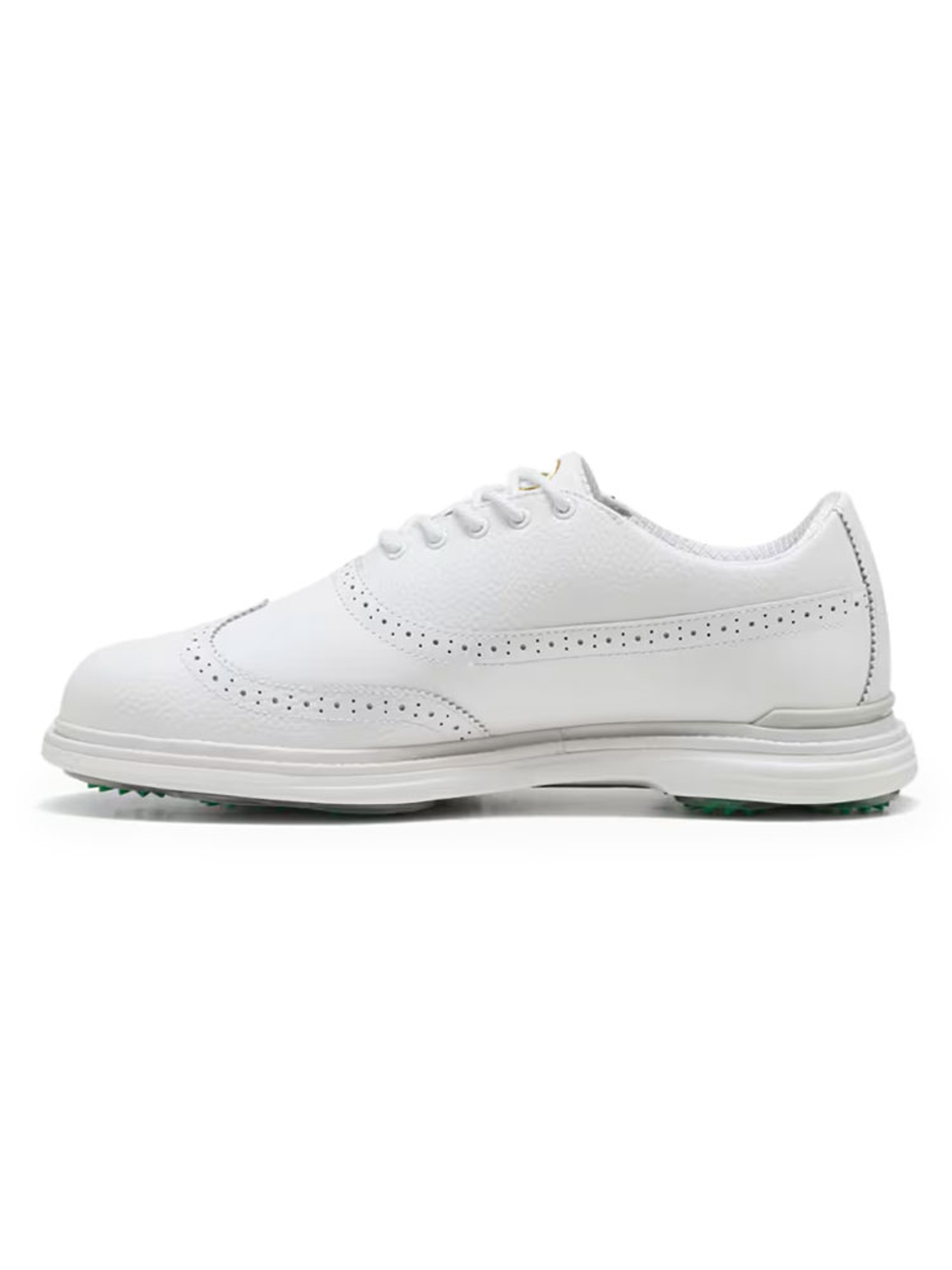 Puma Royale Wingtip Golf Shoes - Puma White/Vapor Grey/Grassy Green
