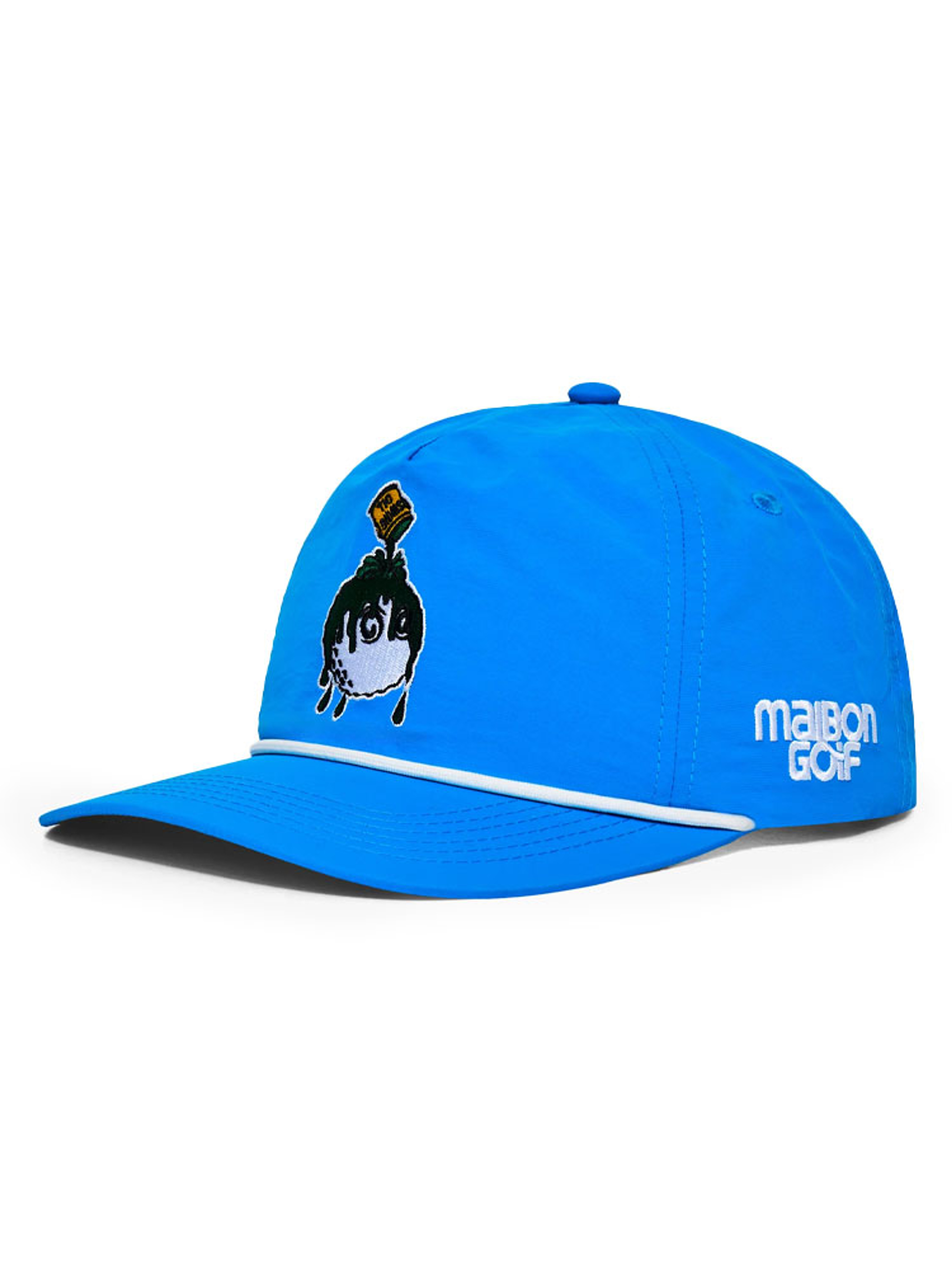 Malbon Swing Oil Nylon Rope Hat - Blue