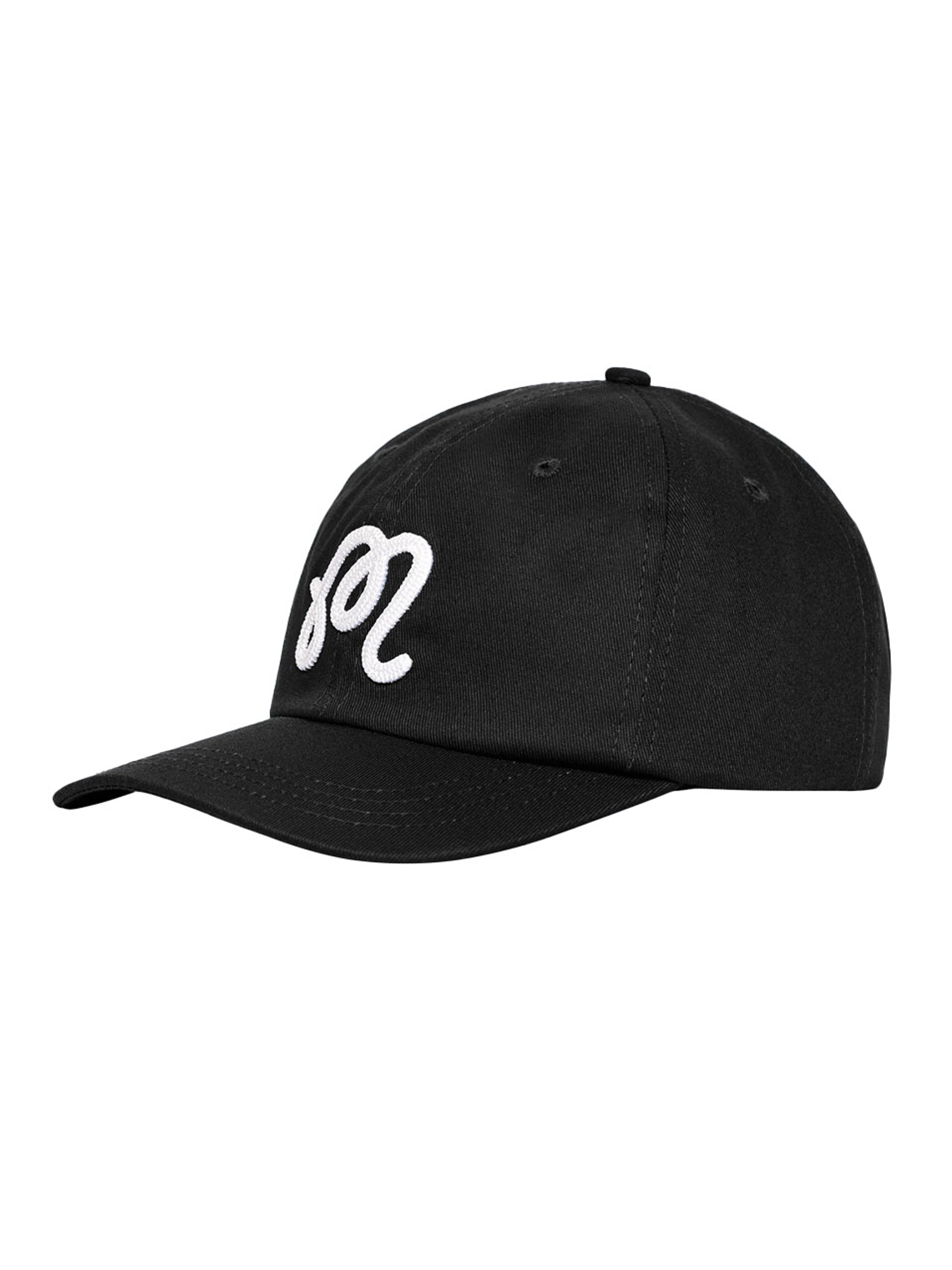 Malbon Script Chainstitch Painters Cap - Black