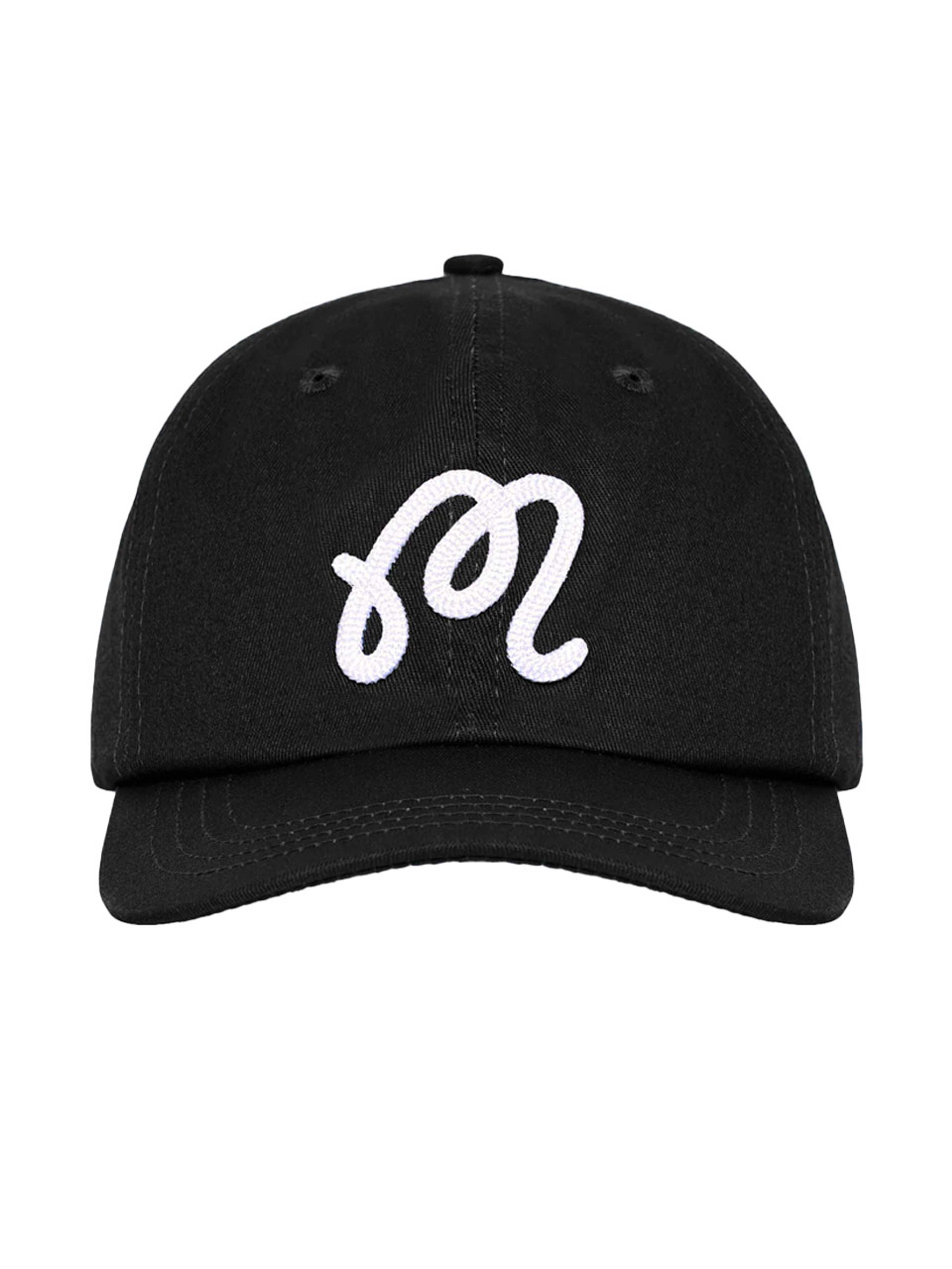 Malbon Script Chainstitch Painters Cap - Black