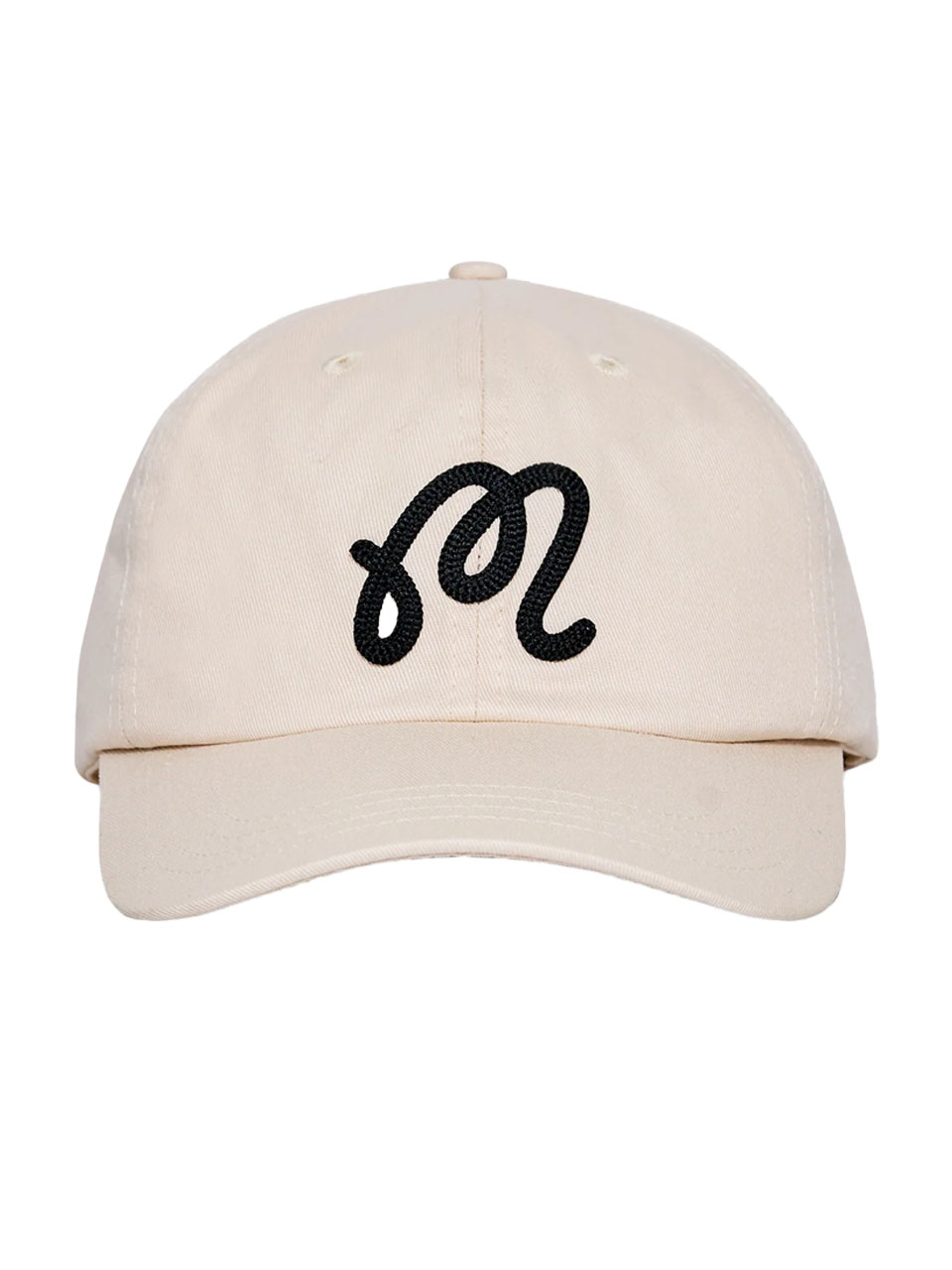 Malbon Script Chainstitch Painters Cap - Beige