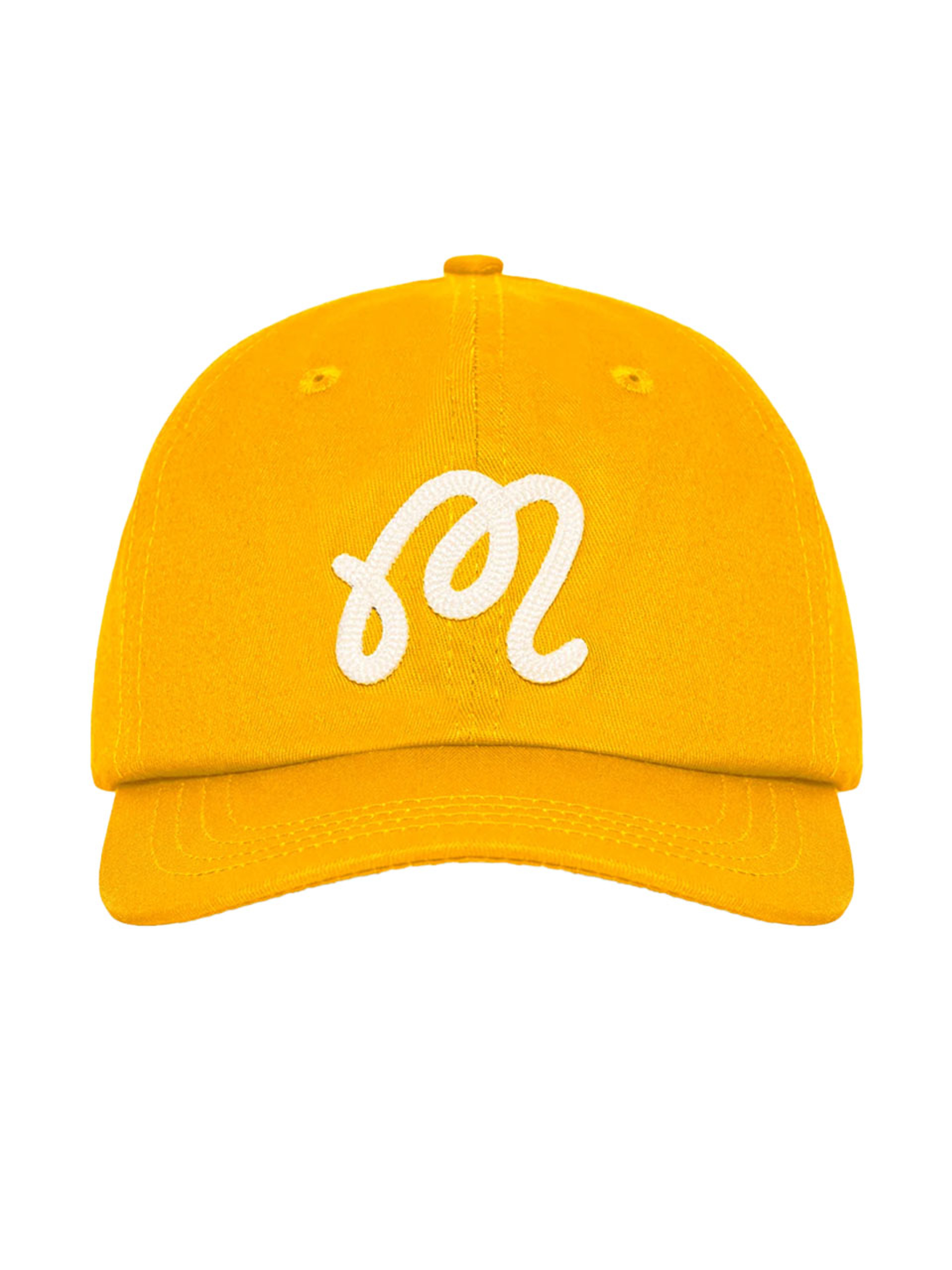 Malbon Script Chainstitch Painters Cap - Yellow