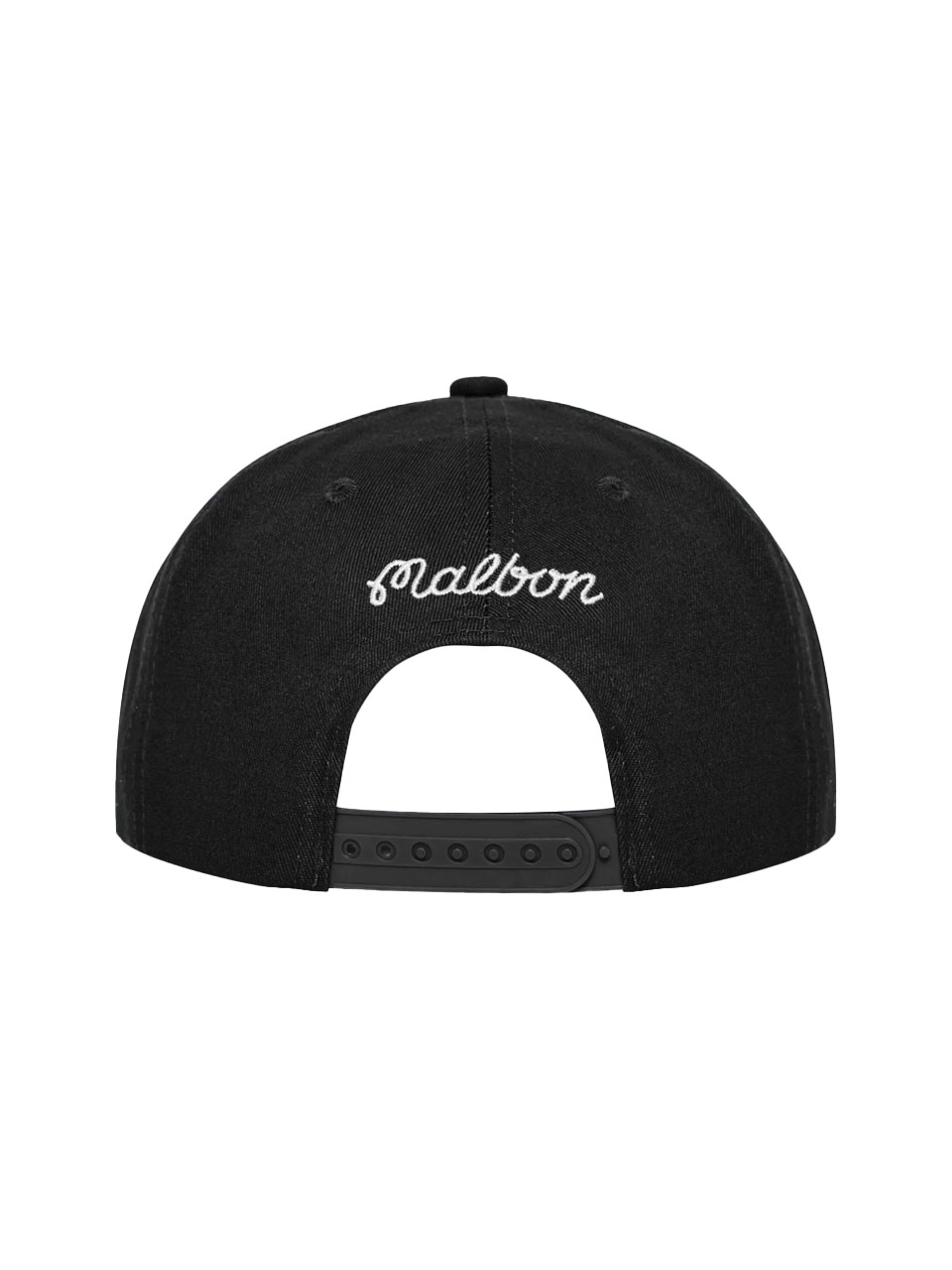 Malbon Script Chainstitch Painters Cap - Black