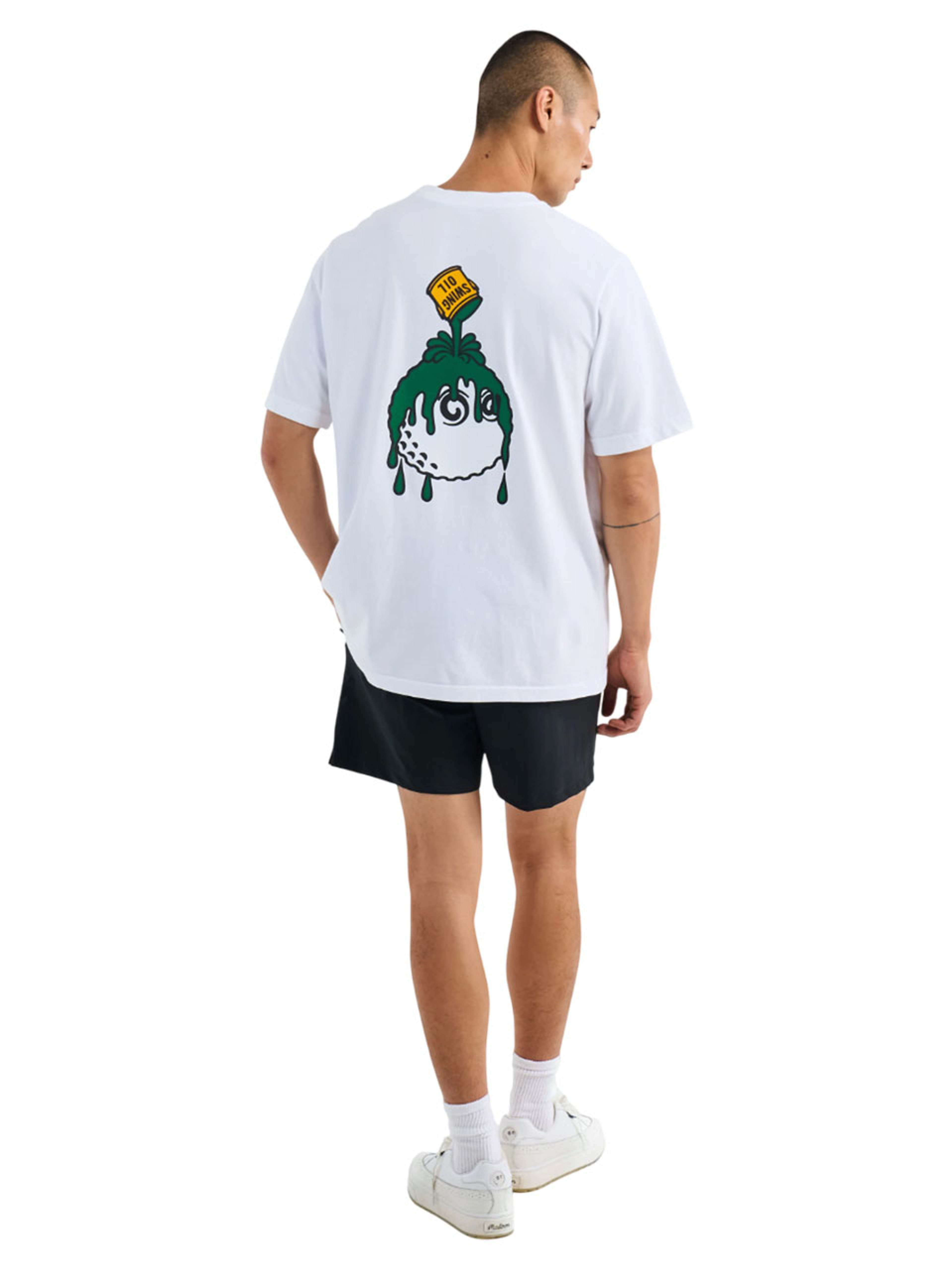 Malbon Swing Oil Short Sleeve T-Shirt - White