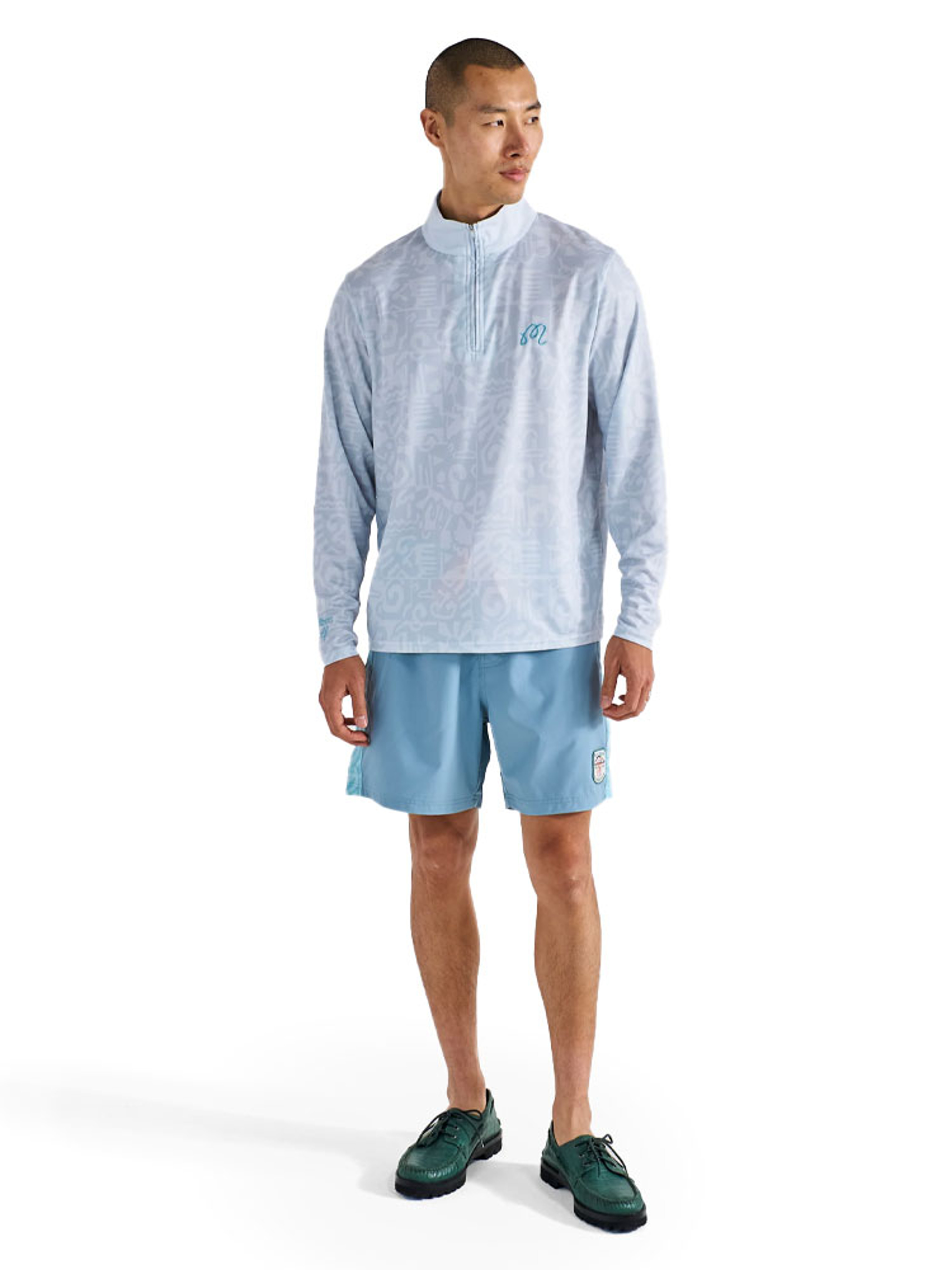 Malbon Capo Performance Quarter Zip - Silver