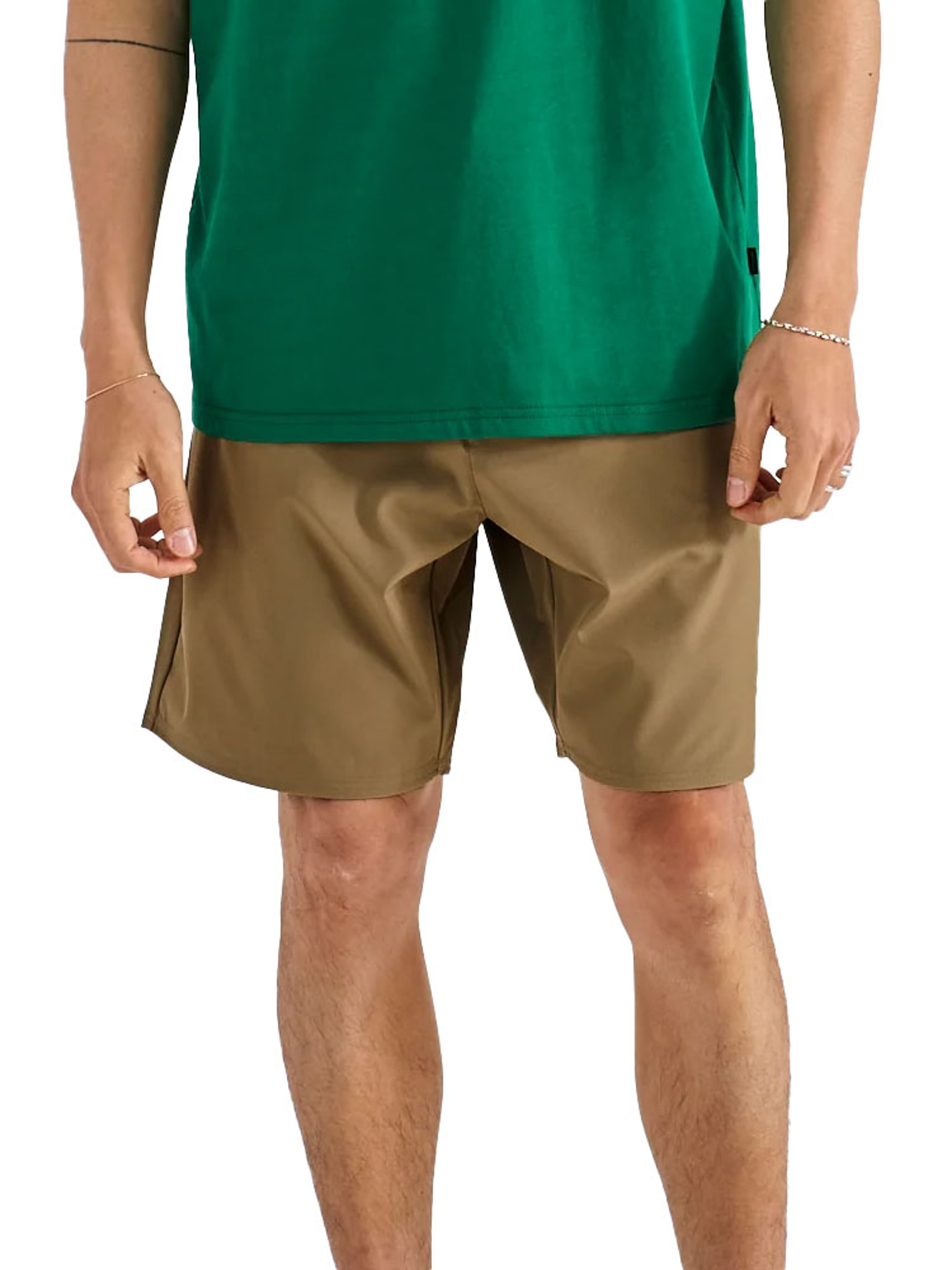 Malbon Tonino Hybrid Short Solid - Dark Khaki