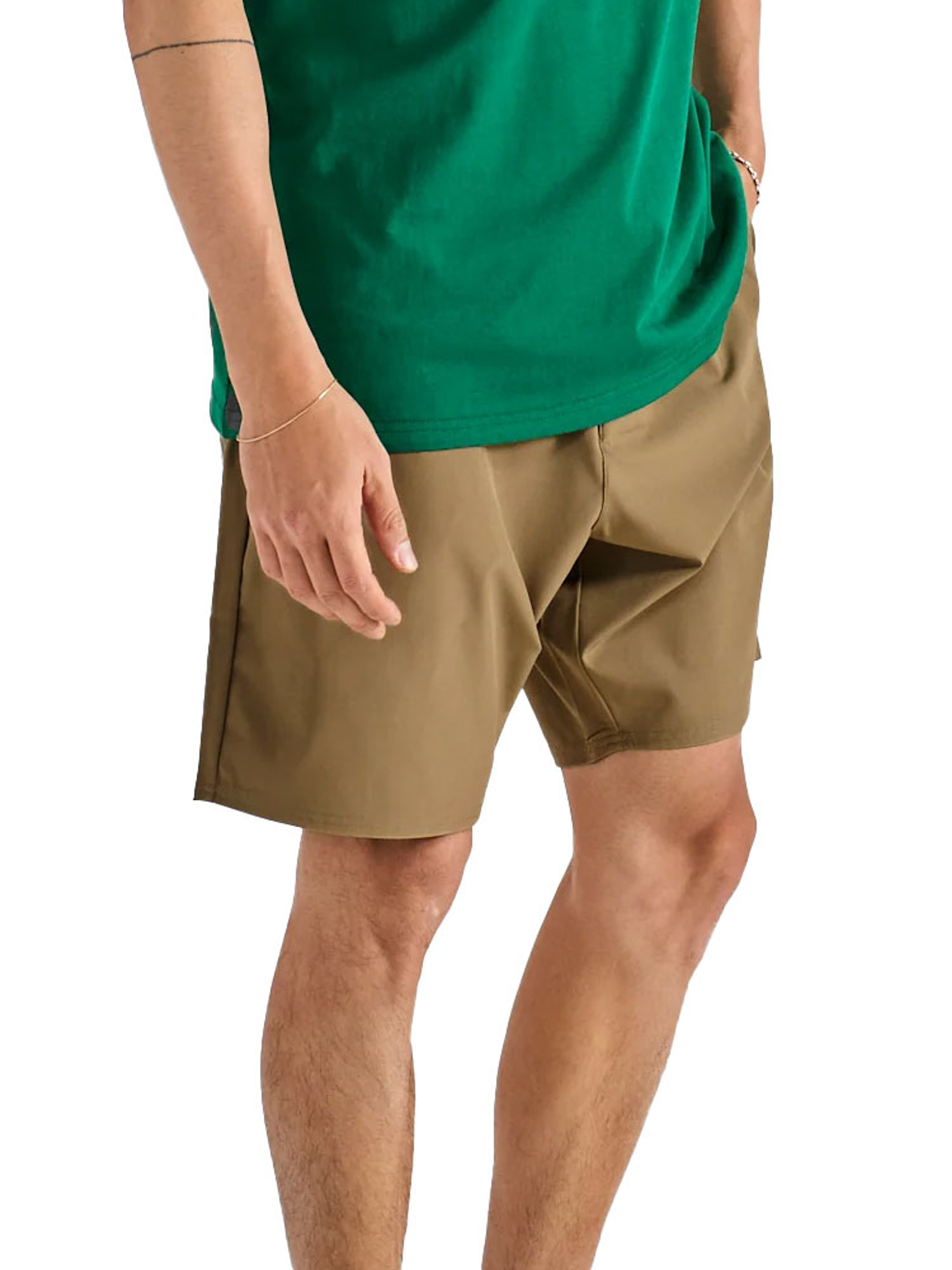 Malbon Tonino Hybrid Short Solid - Dark Khaki