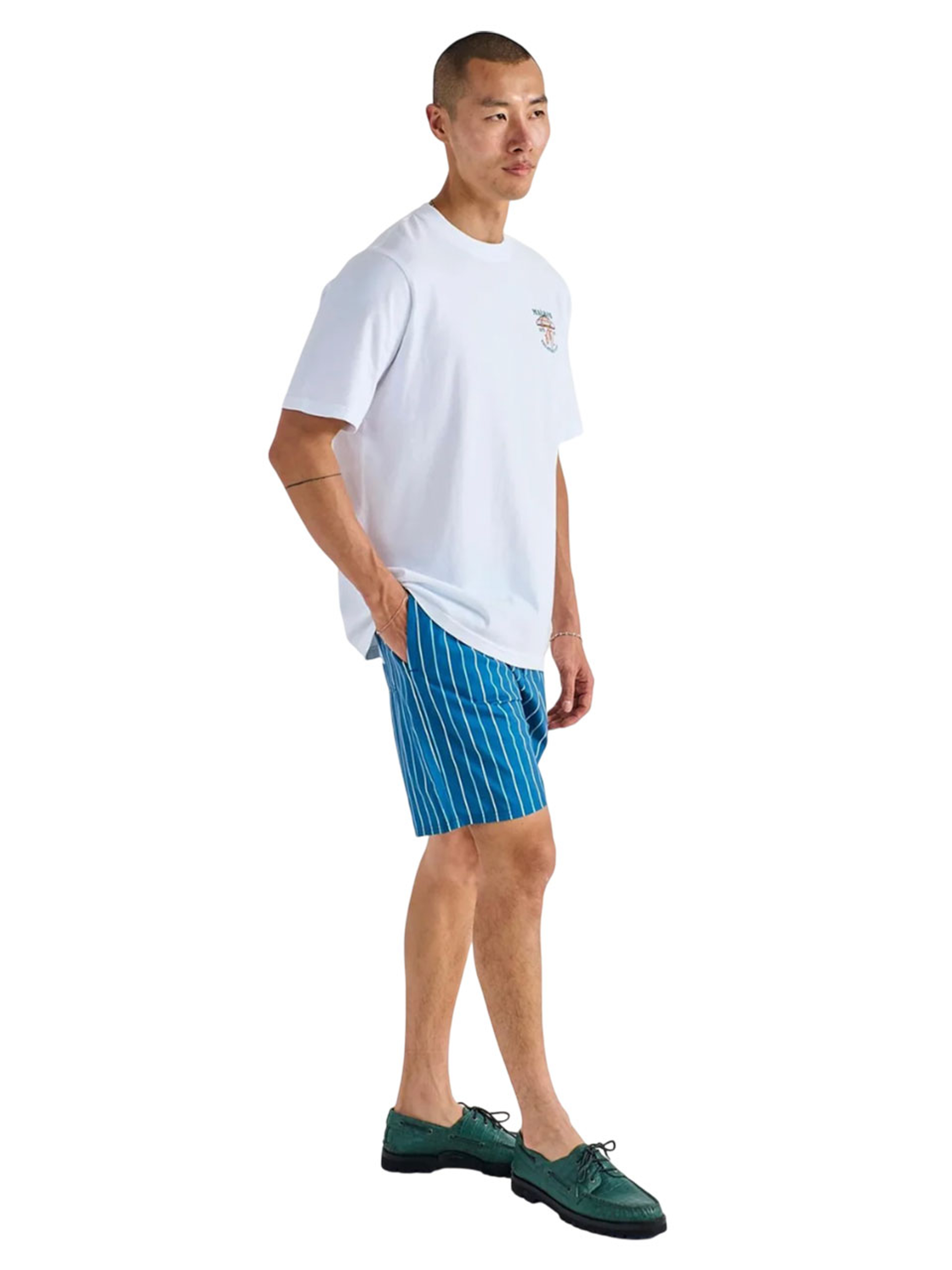 Malbon Vacation Club SS Tee - White
