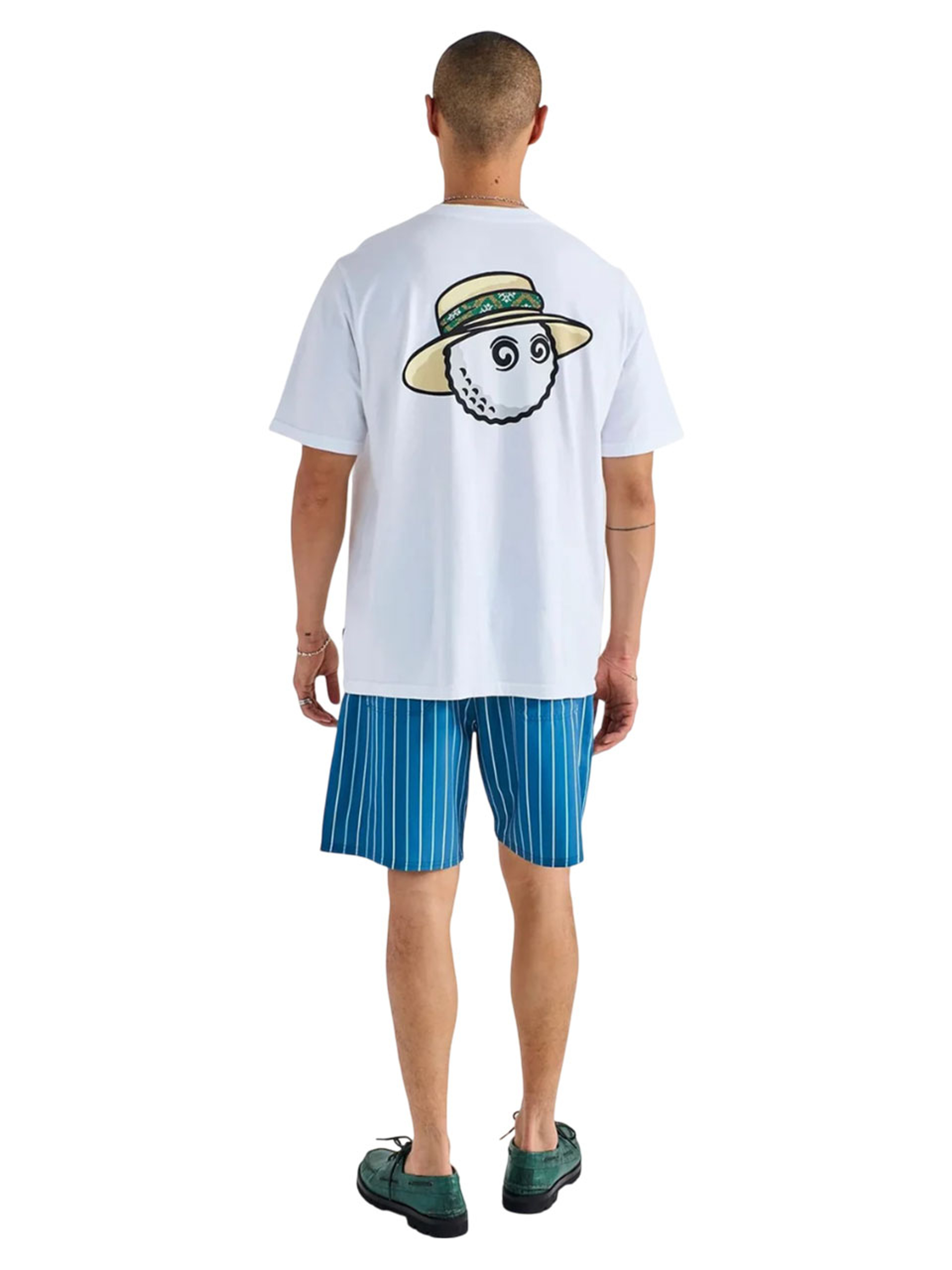 Malbon Vacation Club SS Tee - White