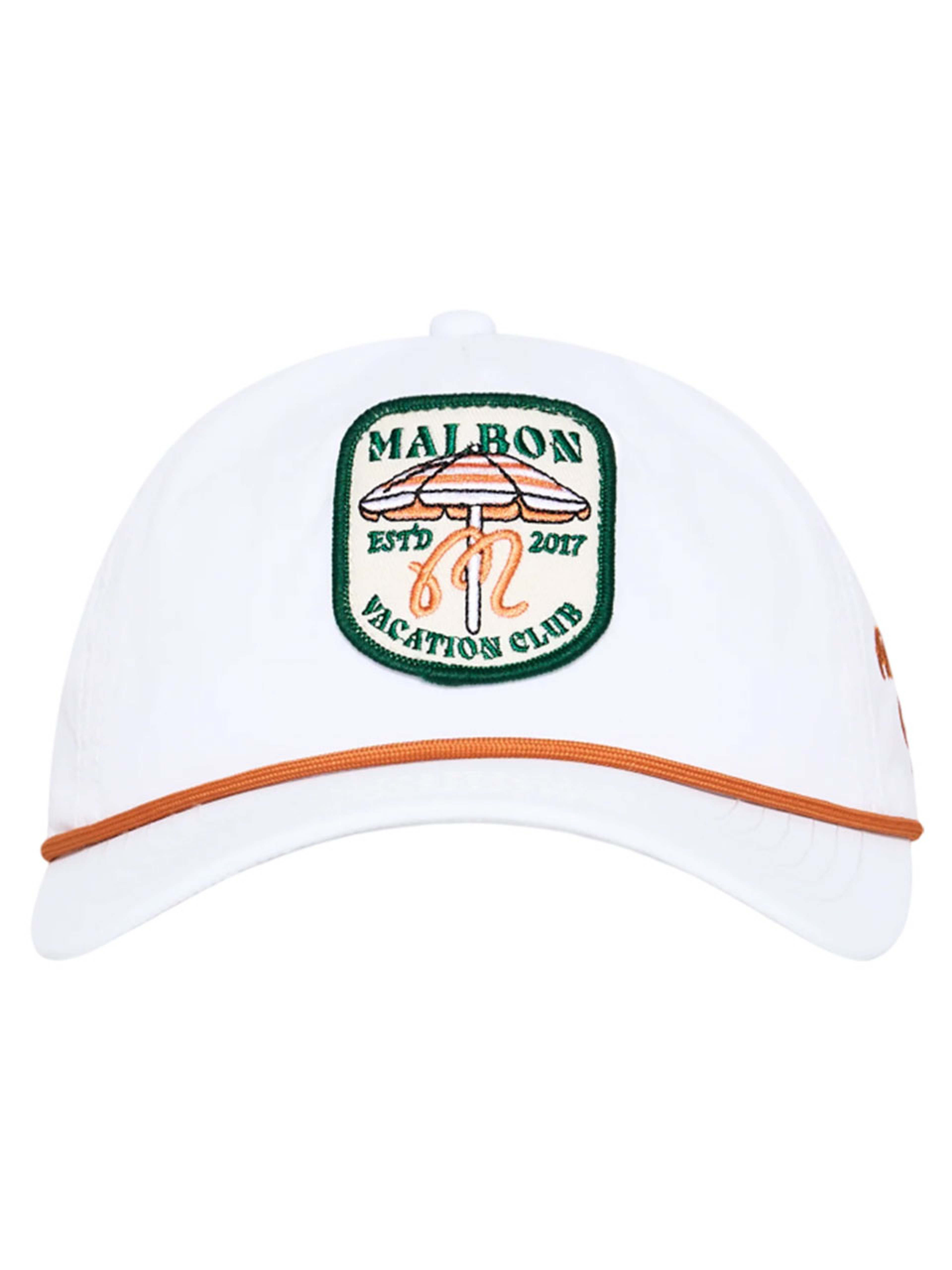 Malbon Vacation Club Nylon Rope Cap - White
