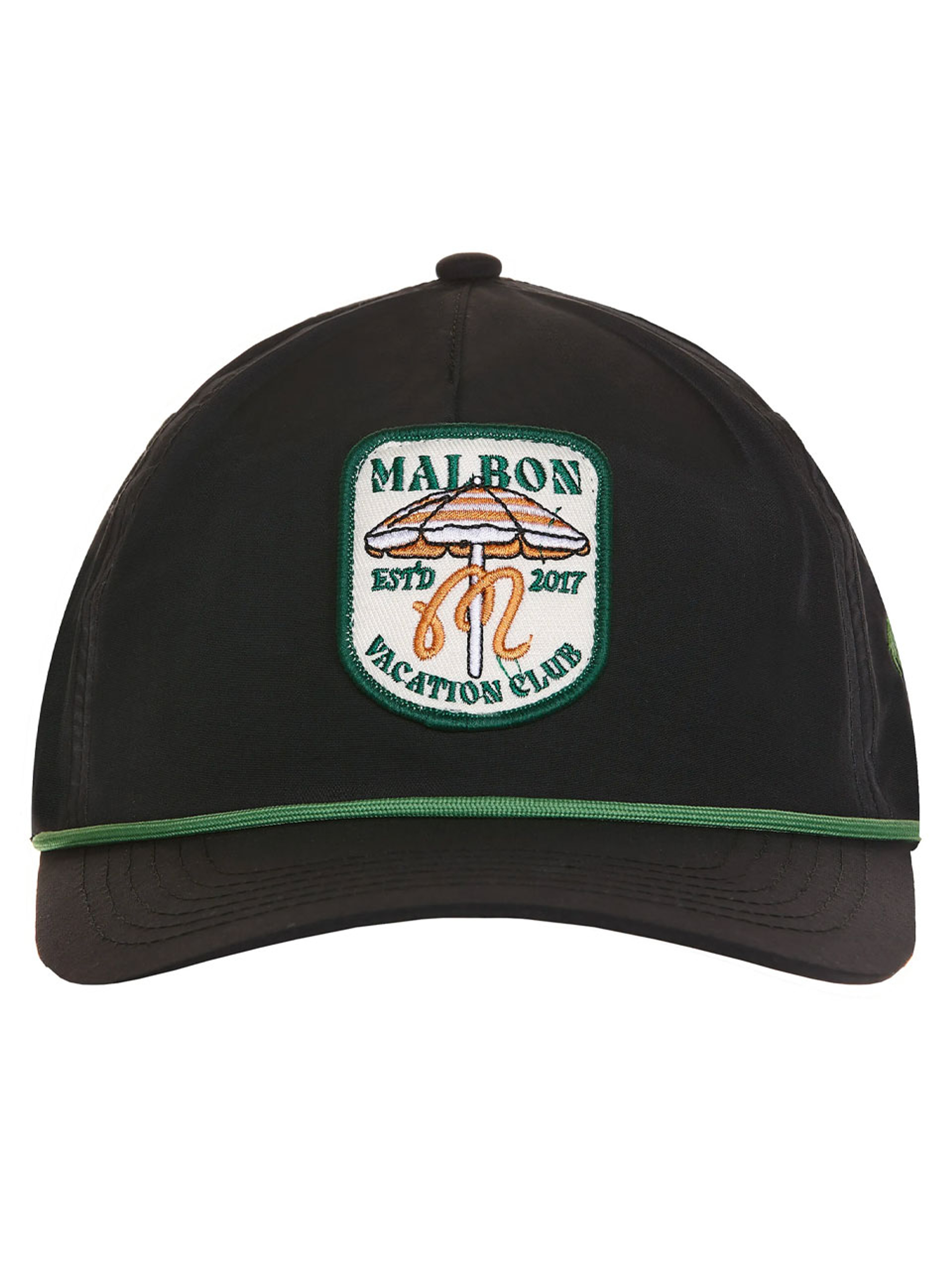 Malbon Vacation Club Nylon Rope Cap - Black