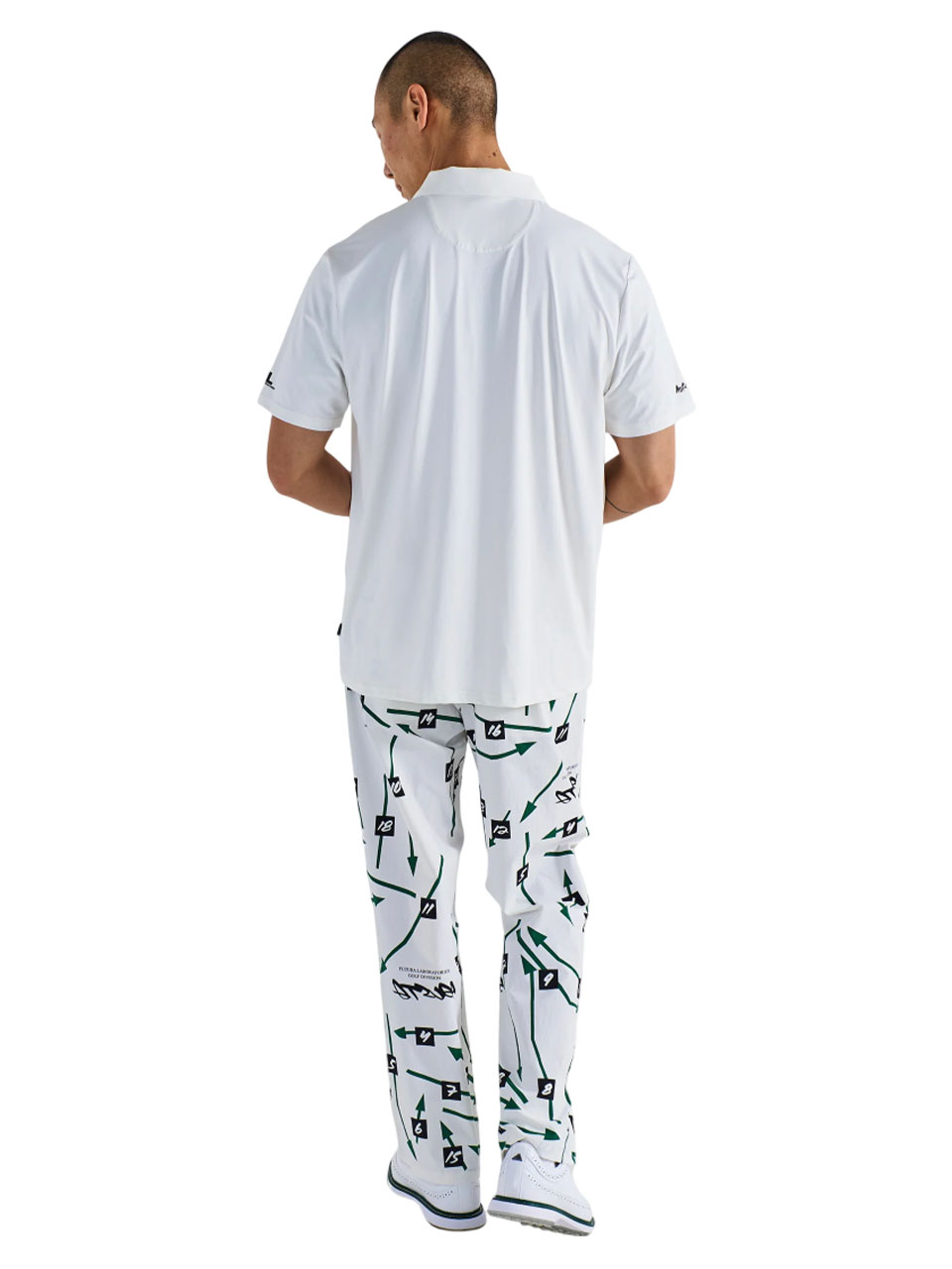 Malbon Poly Performance Polo - White