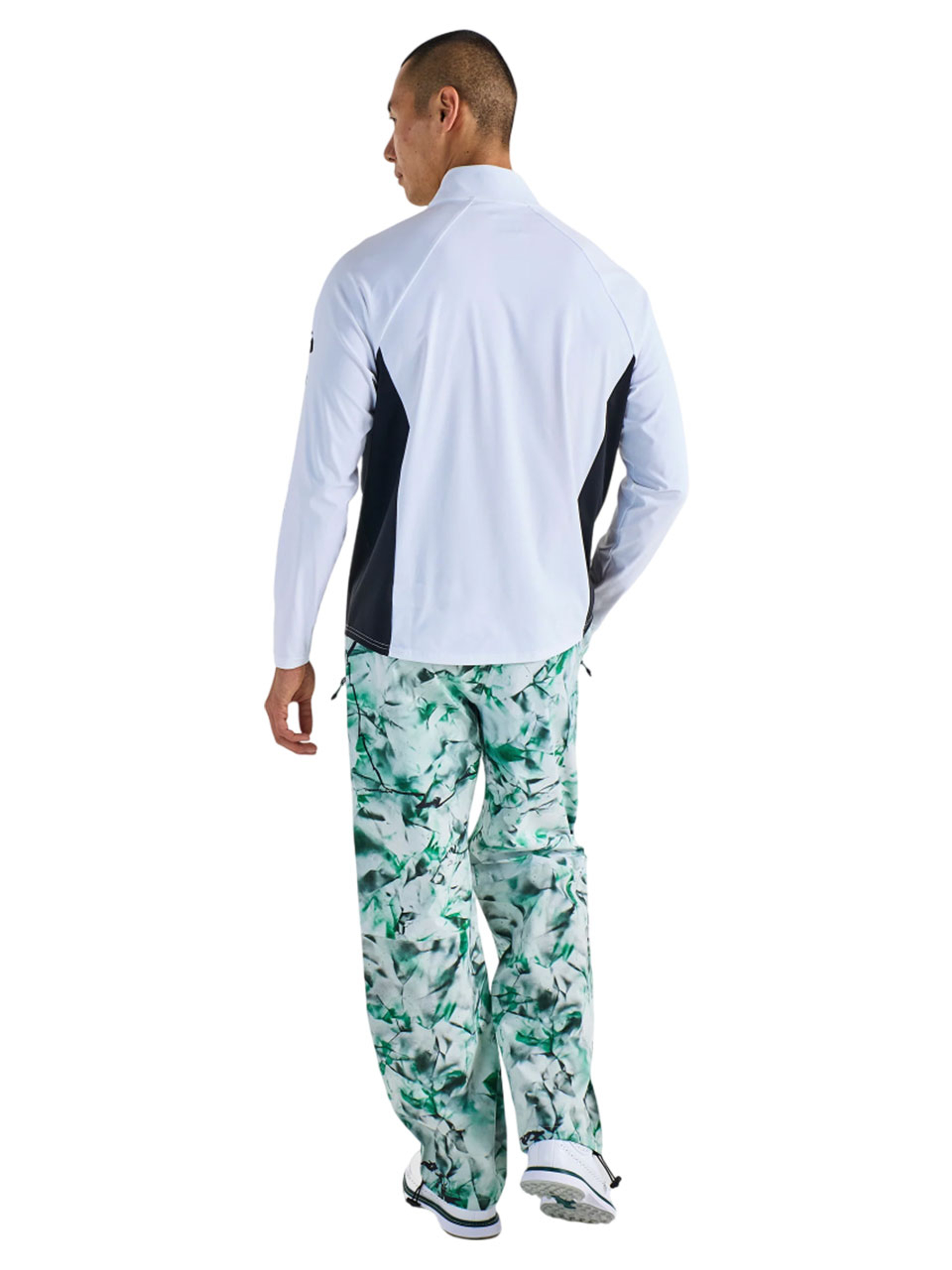 Malbon Poly Performance Quarter Zip - White