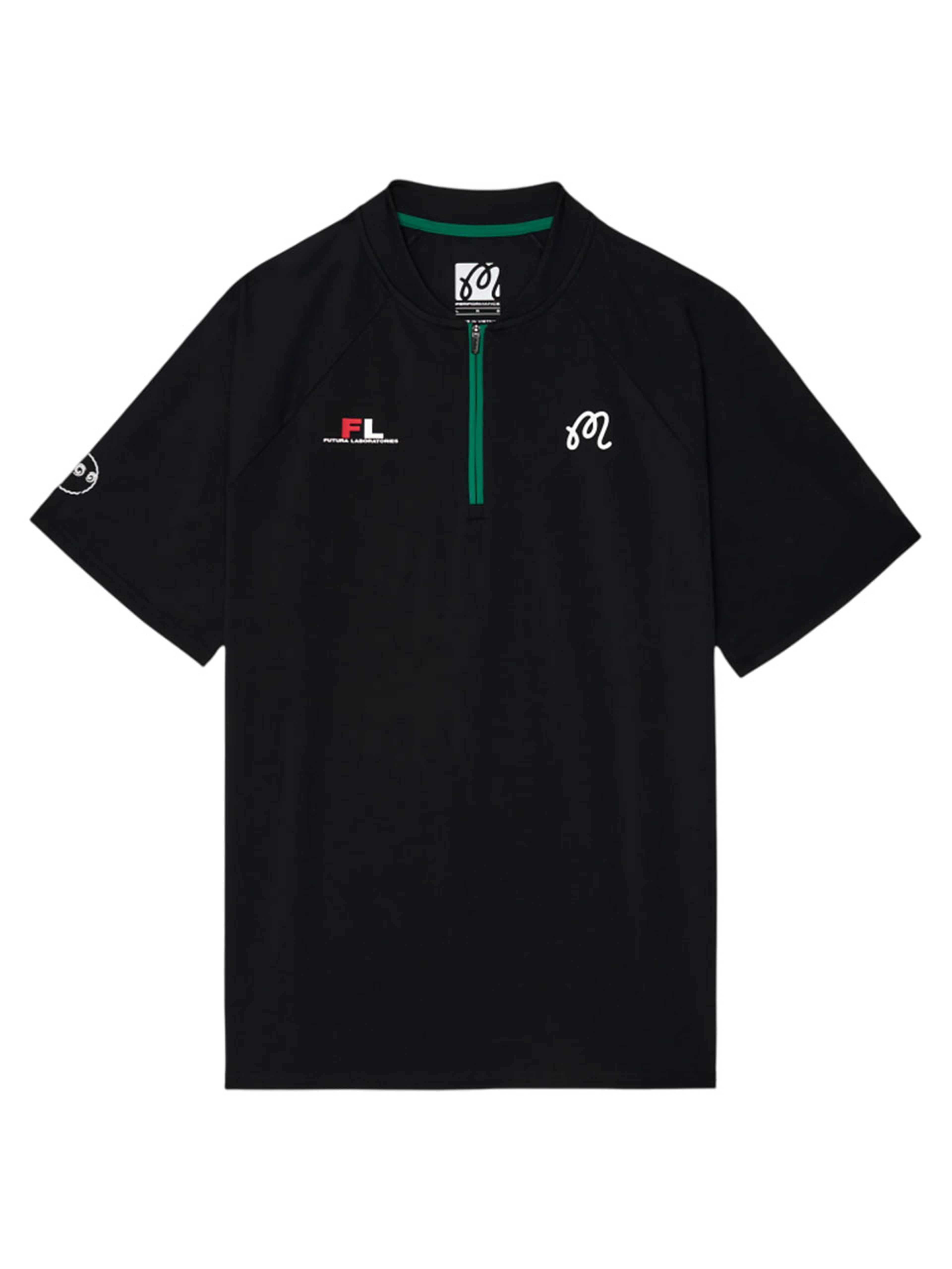 Malbon Zip Raglan Blade Polo - Black