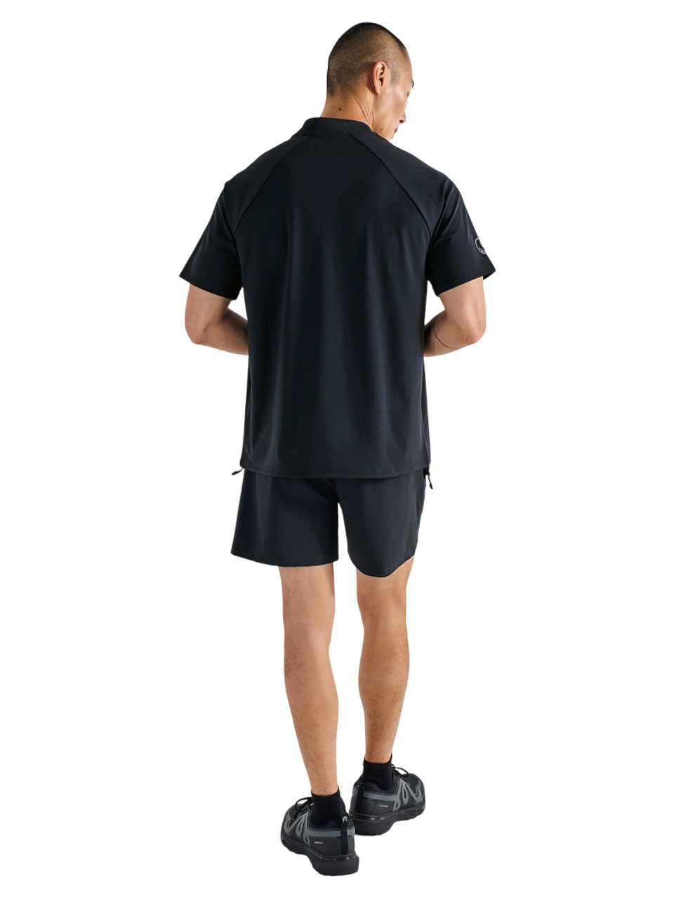 Malbon Zip Raglan Blade Polo - Black