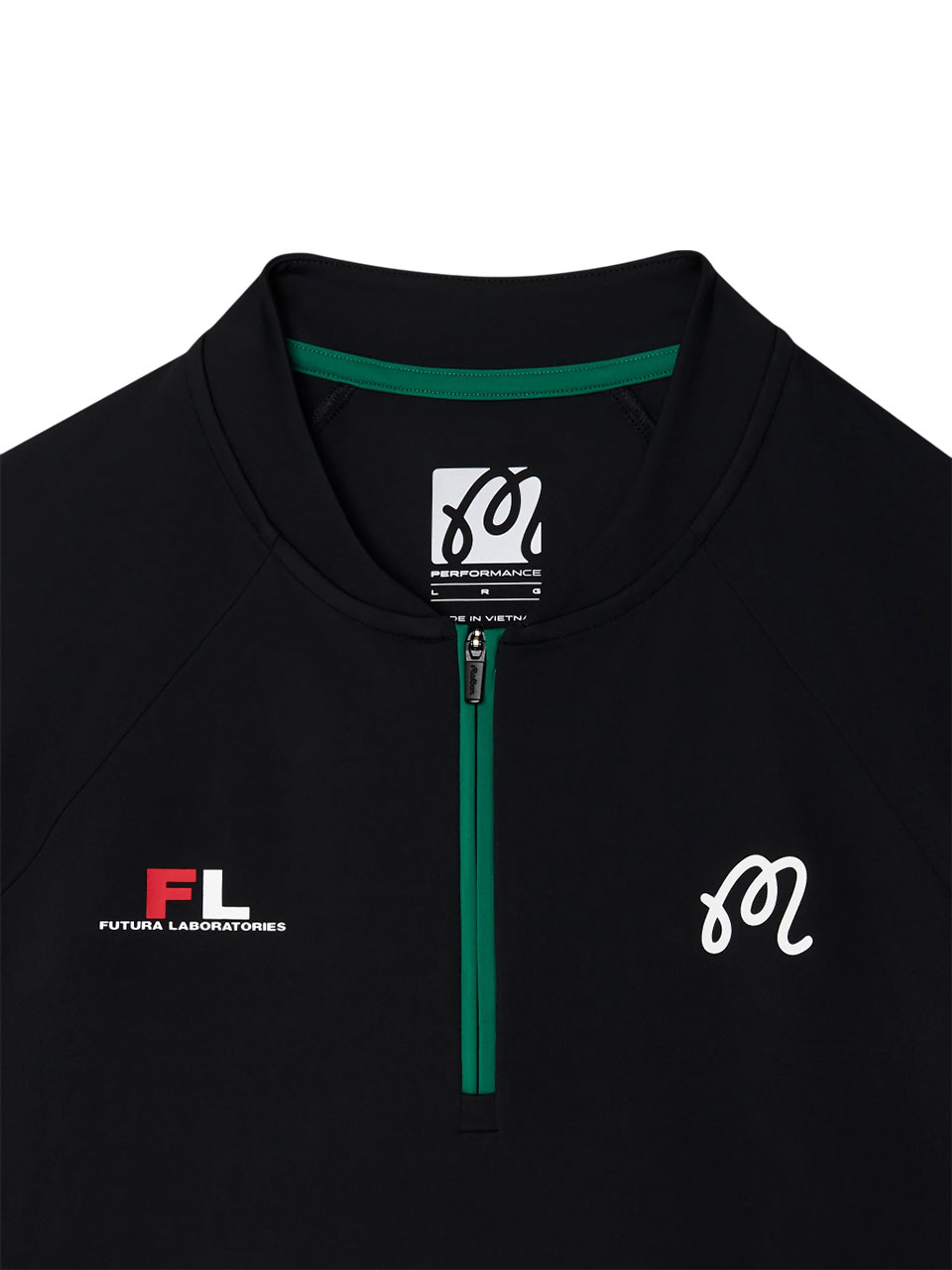 Malbon Zip Raglan Blade Polo - Black