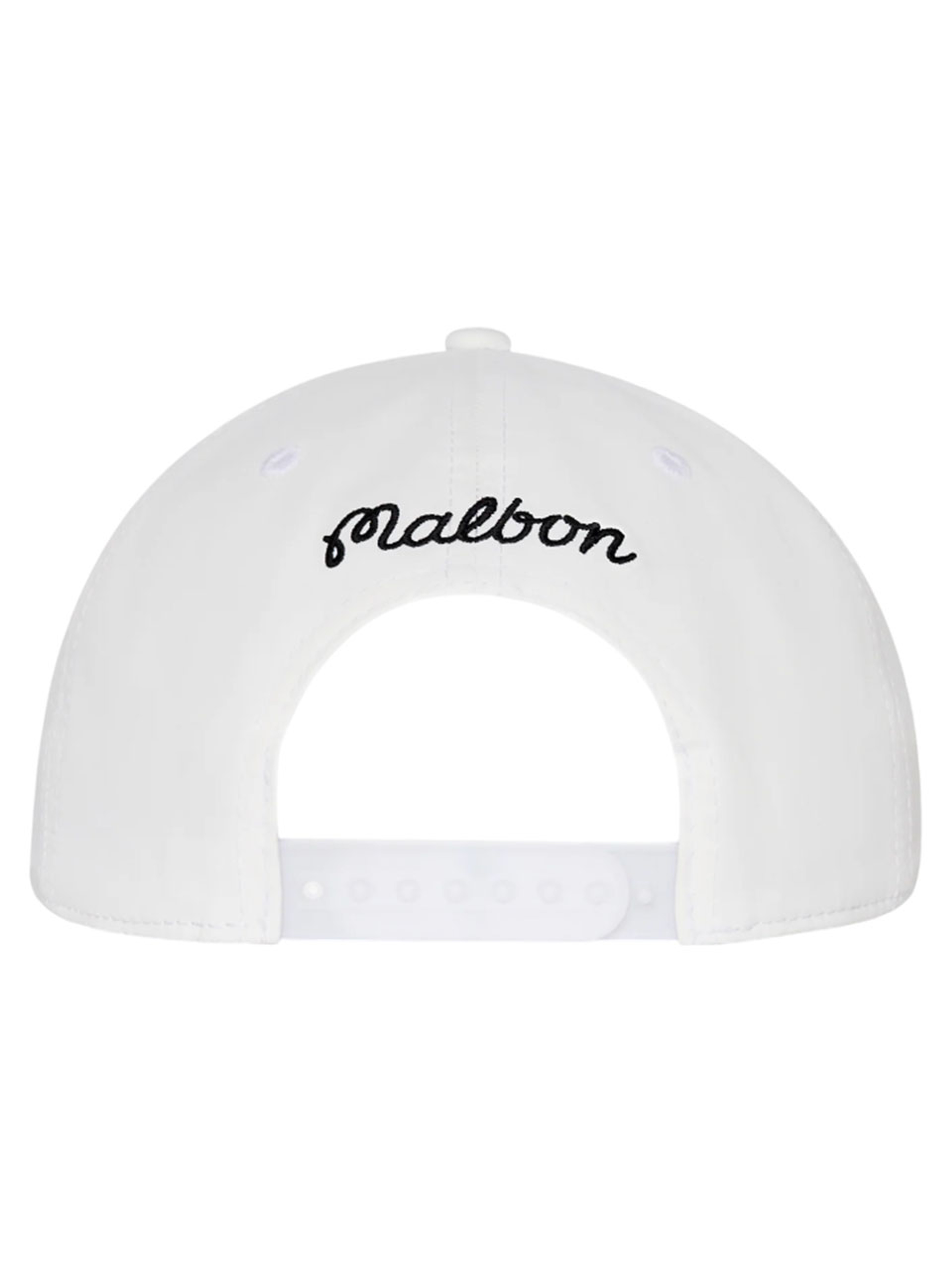 Malbon Agusta Poly 5 Panel Snapback Cap - White
