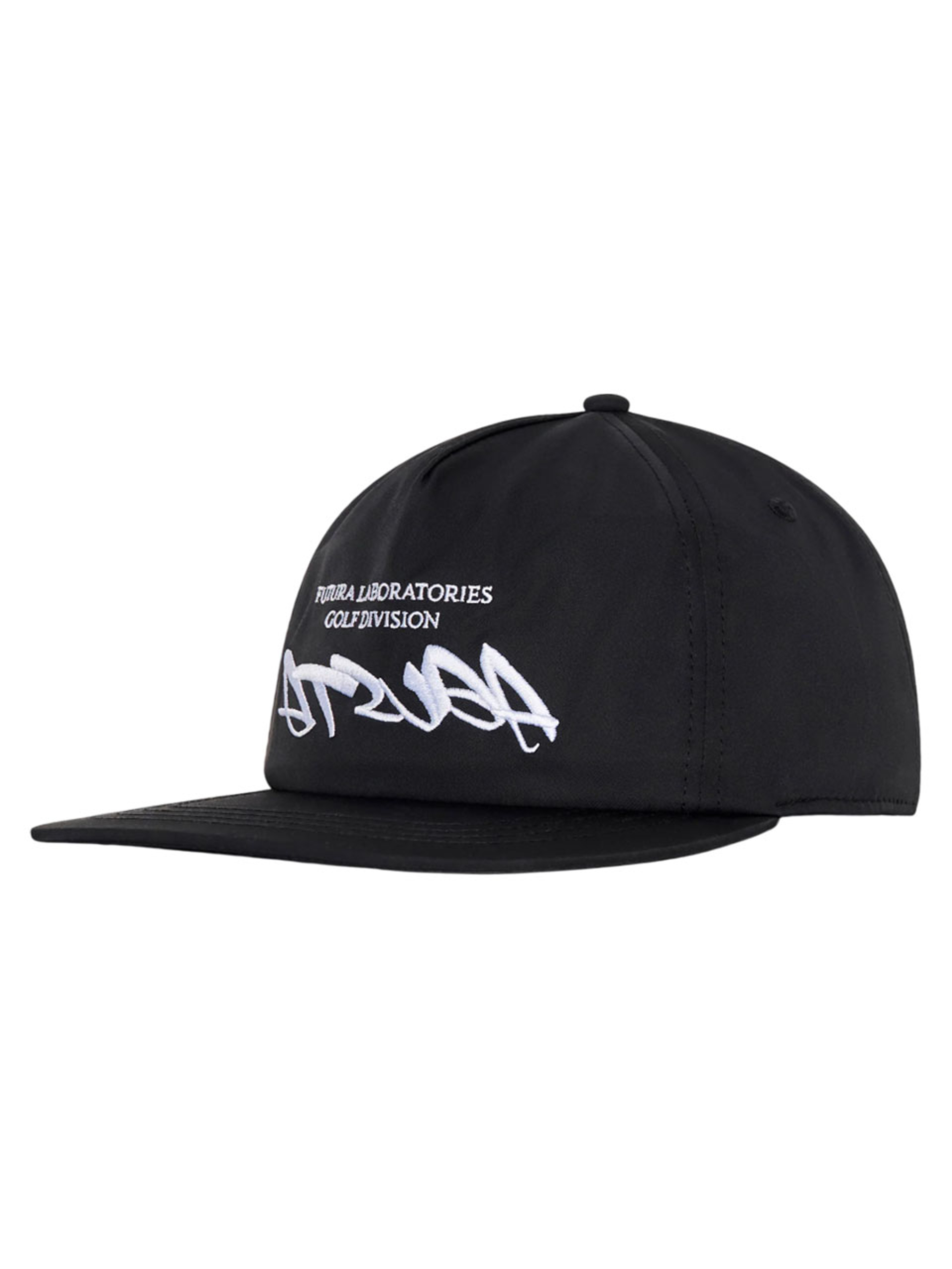Malbon Agusta Poly 5 Panel Snapback Cap - Black