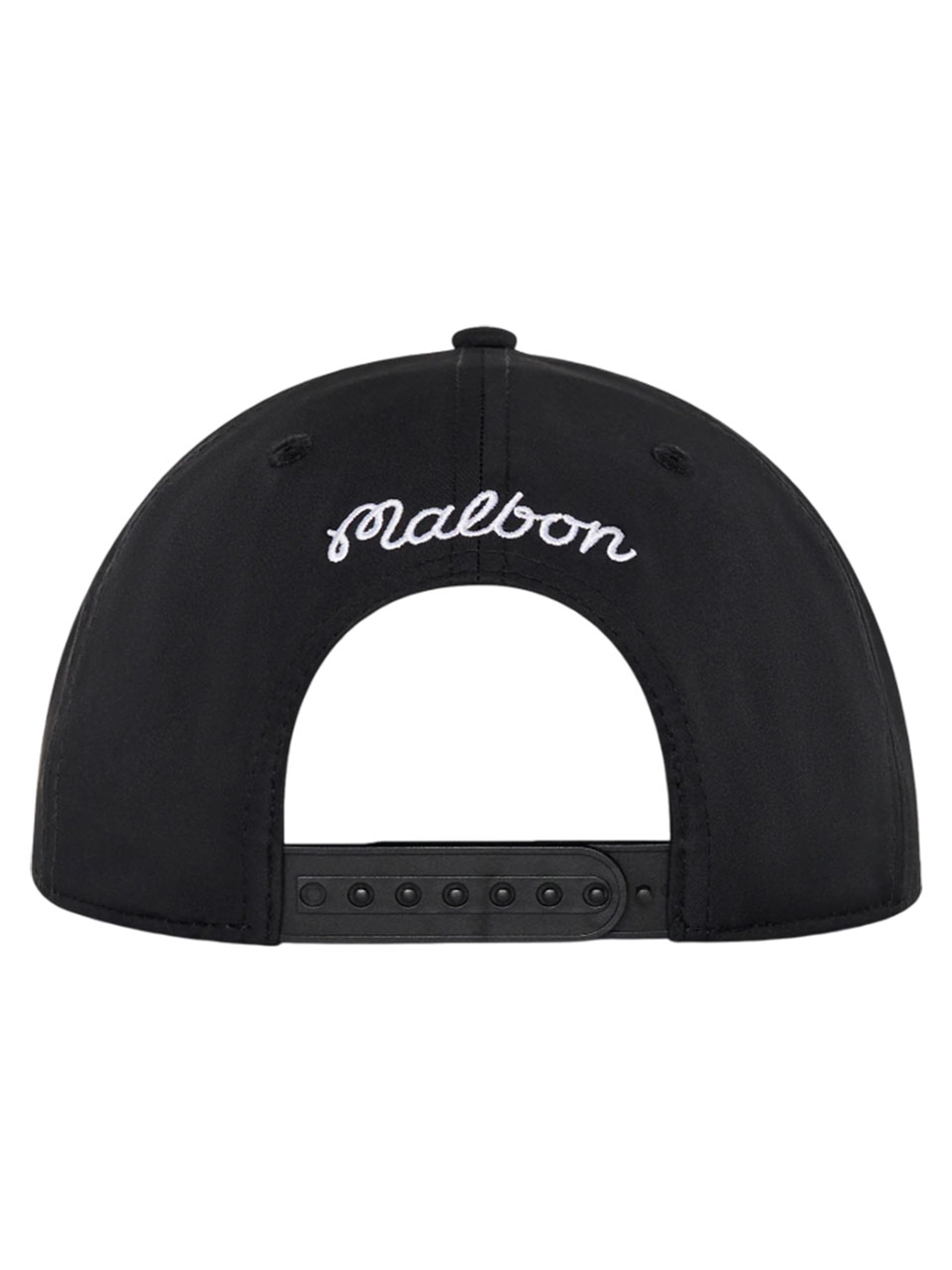 Malbon Agusta Poly 5 Panel Snapback Cap - Black