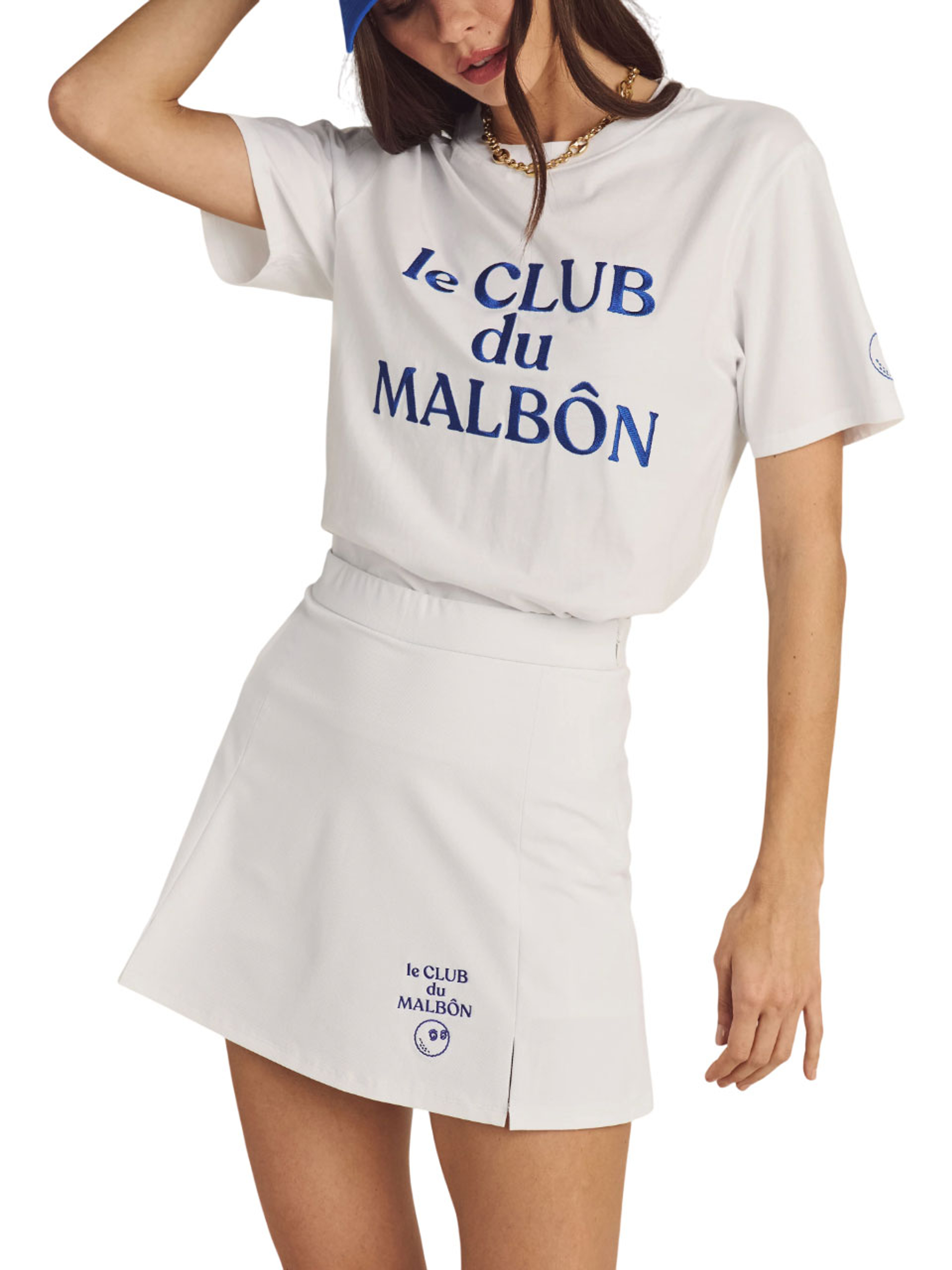 Malbon Womens Ella High Waisted Skort - White