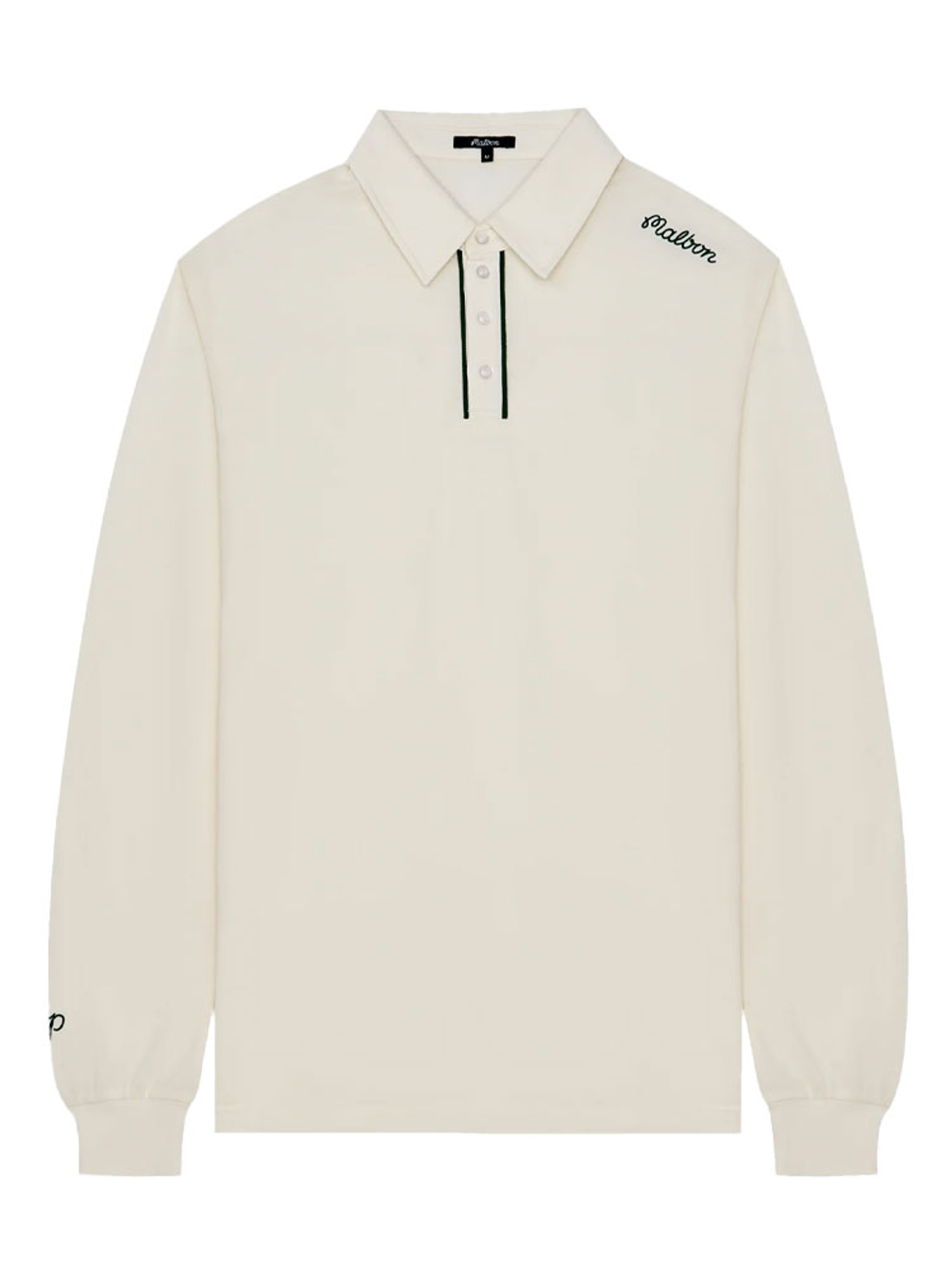 Malbon x Jasper Parnevik Long Sleeve Modal Pique Polo - Cream