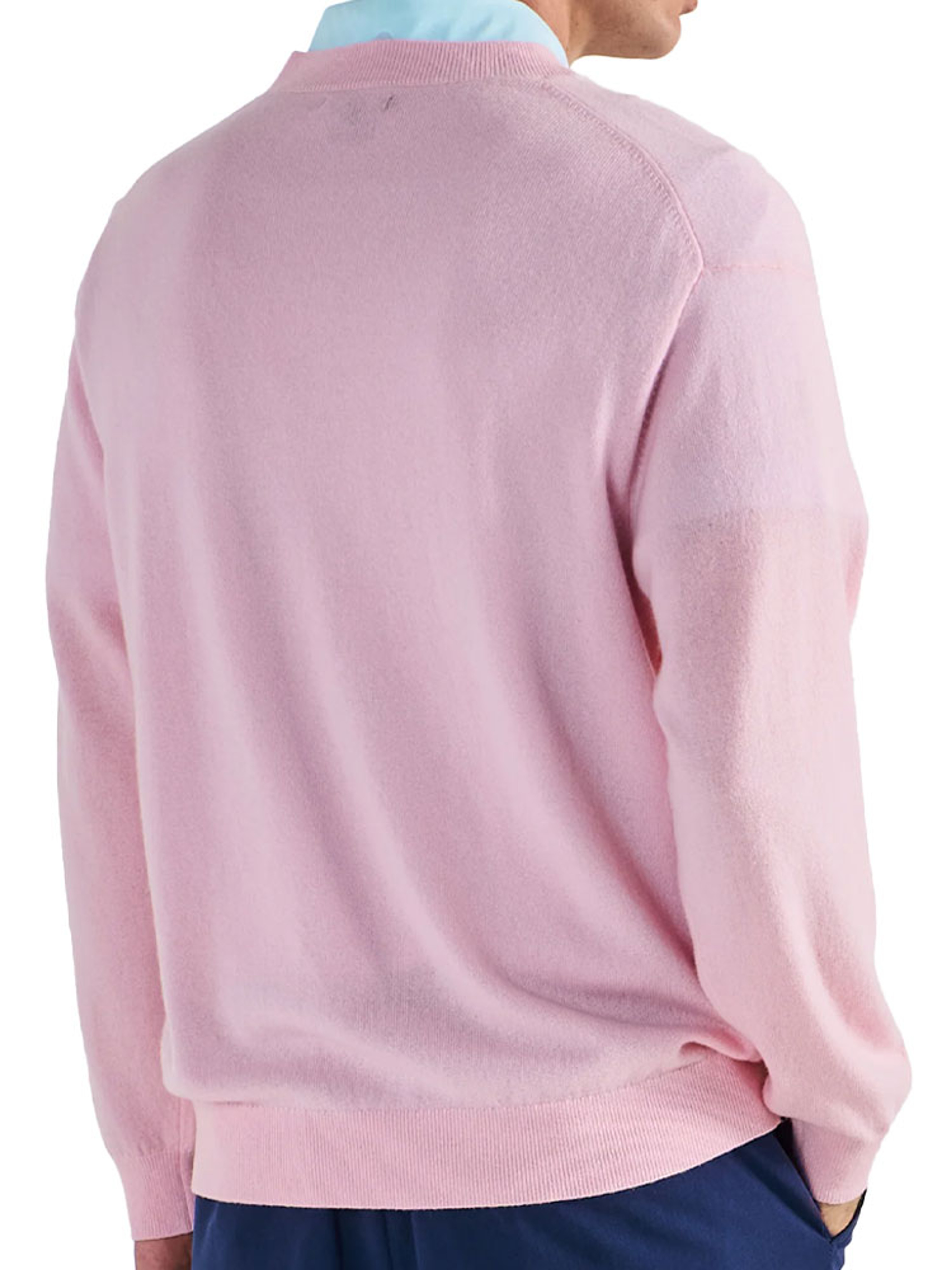 Malbon x Jasper Parnevik V-Neck Merino Wool Sweater - Pink