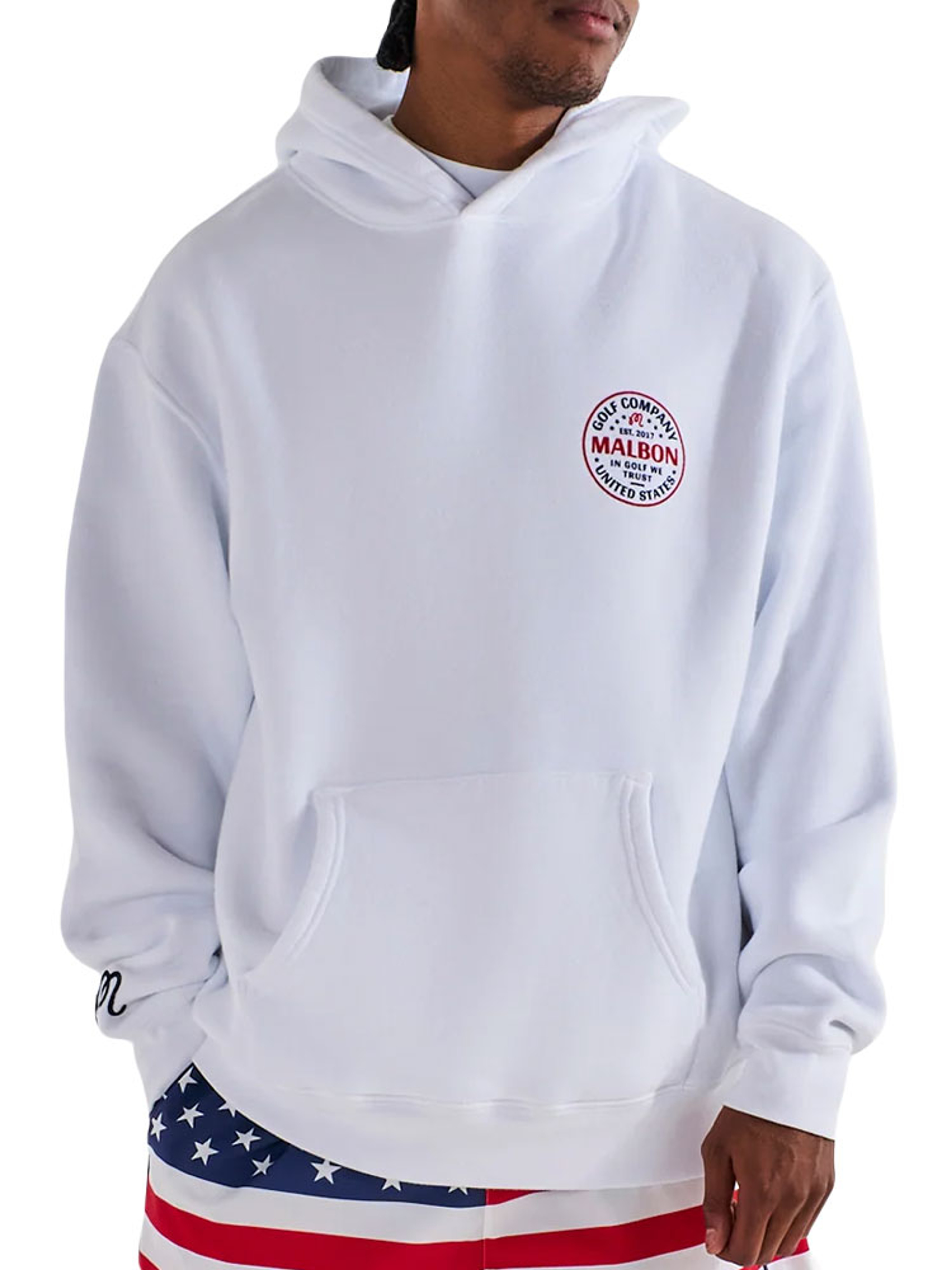 Malbon Eagle Buckets Hoodie - White