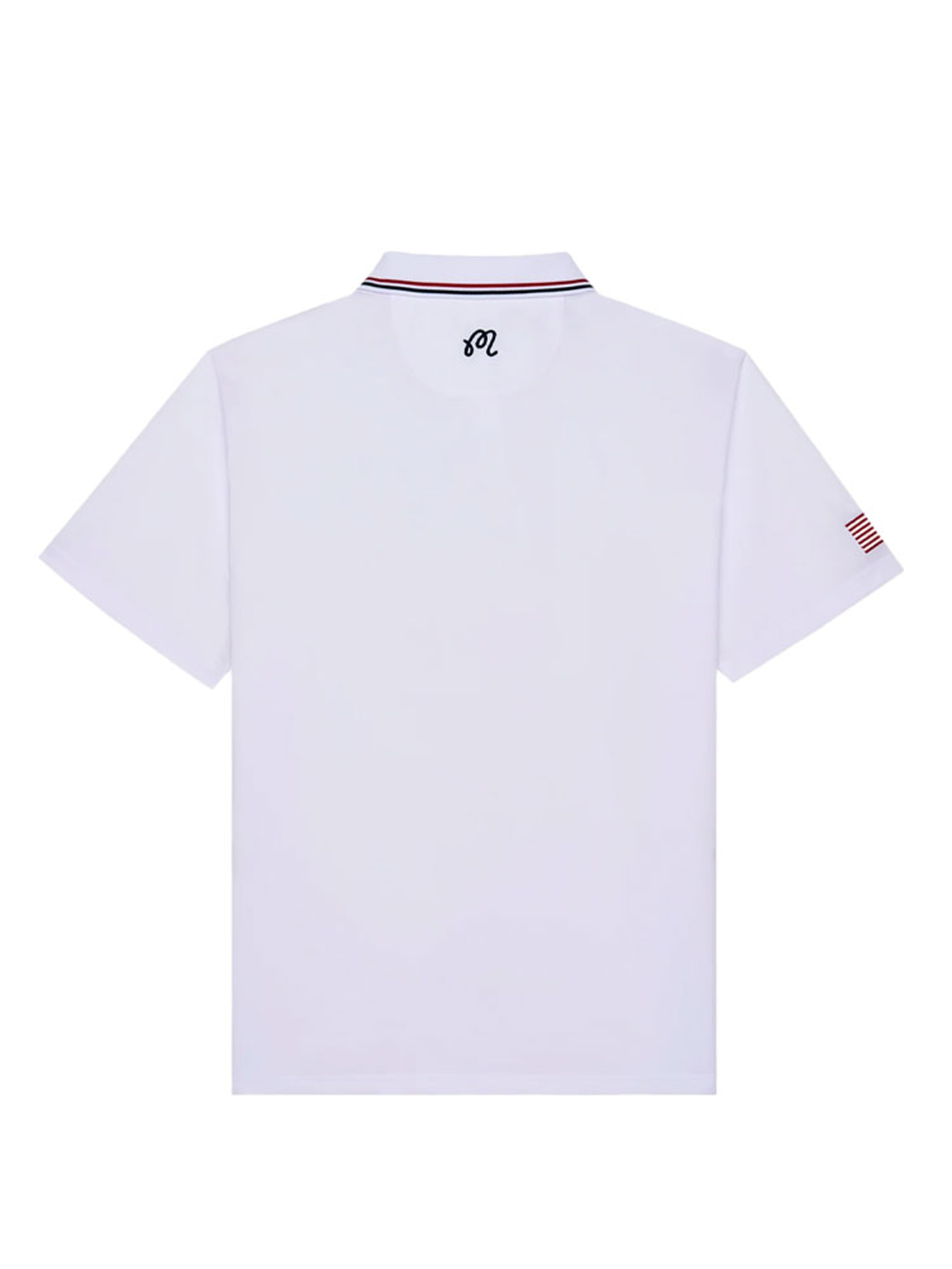 Malbon Eagle Buckets Performance Pique Polo - White