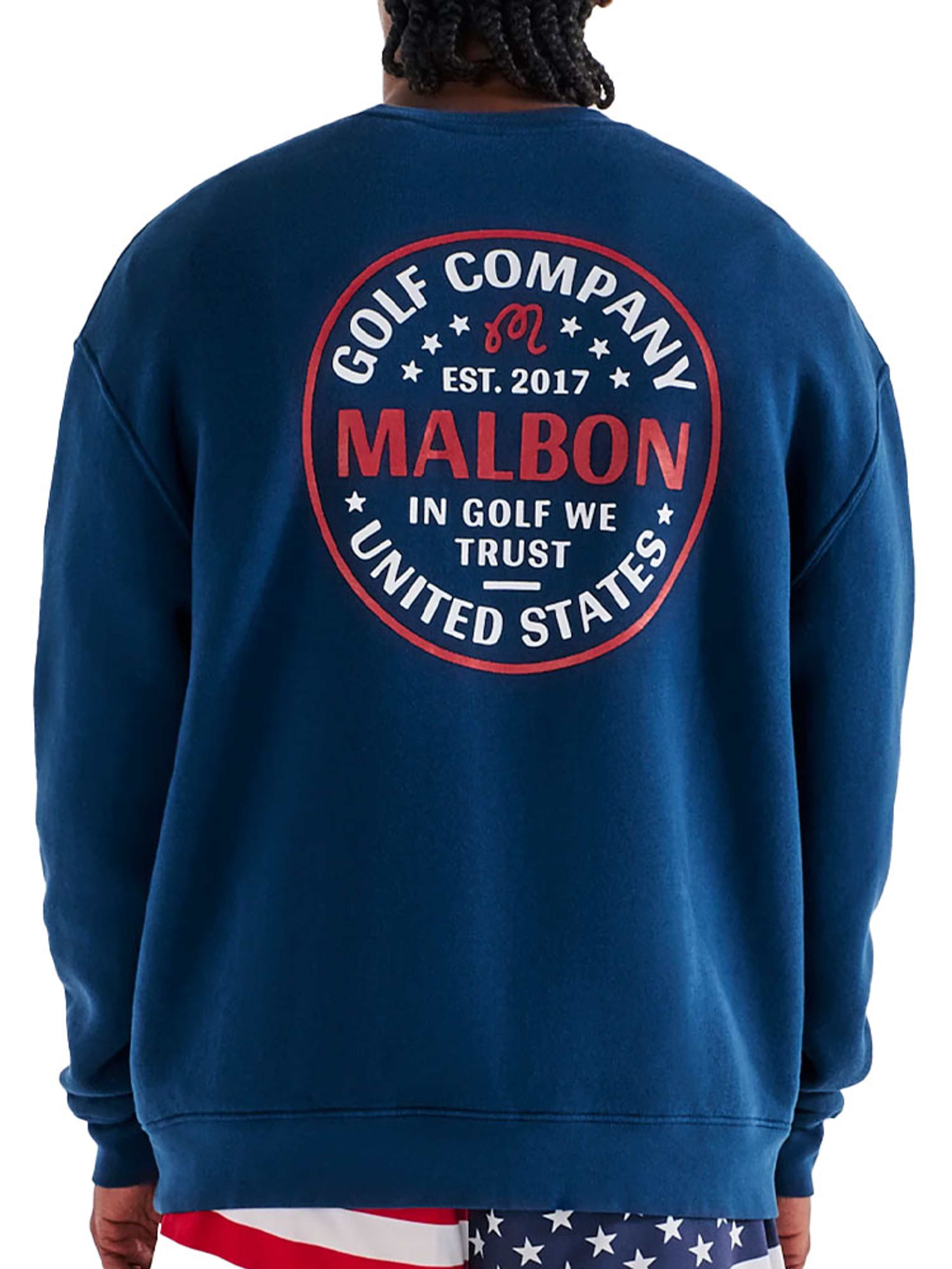 Malbon In Golf We Trust Sweatshirt - Navy