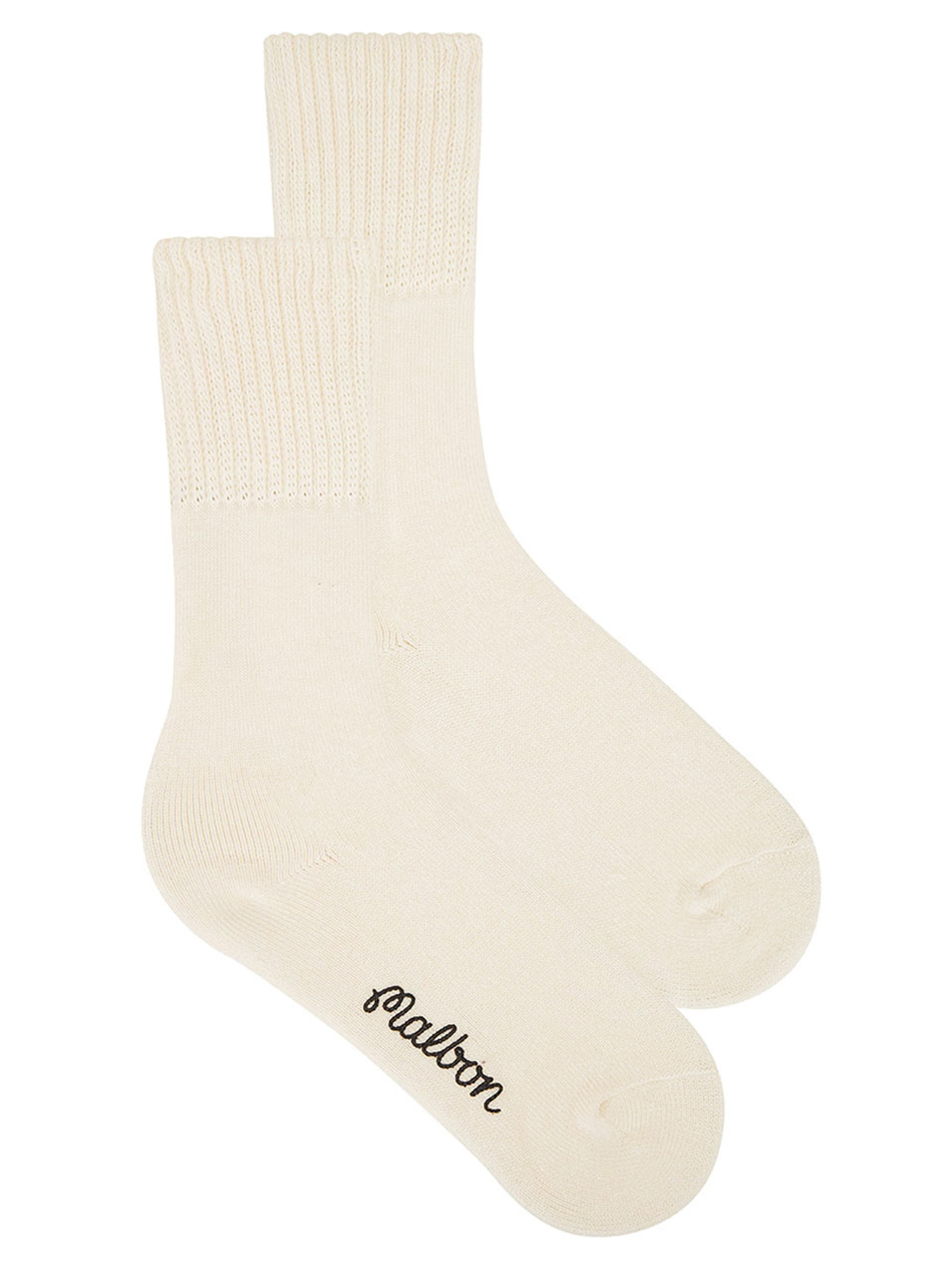 Malbon Womens Sloane Scrunch Sock - Beige