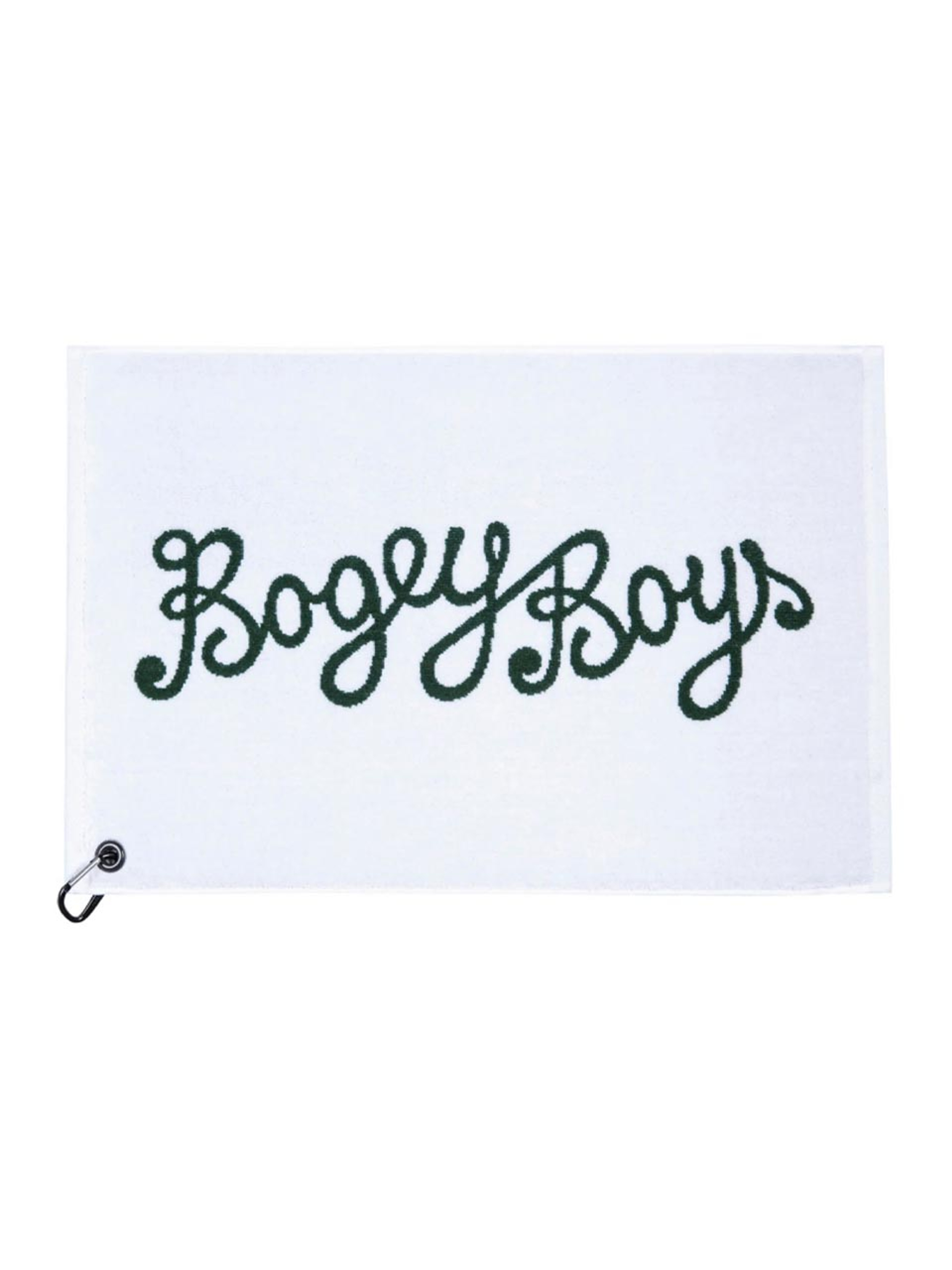 Bogey Boys Script Golf Towel - White