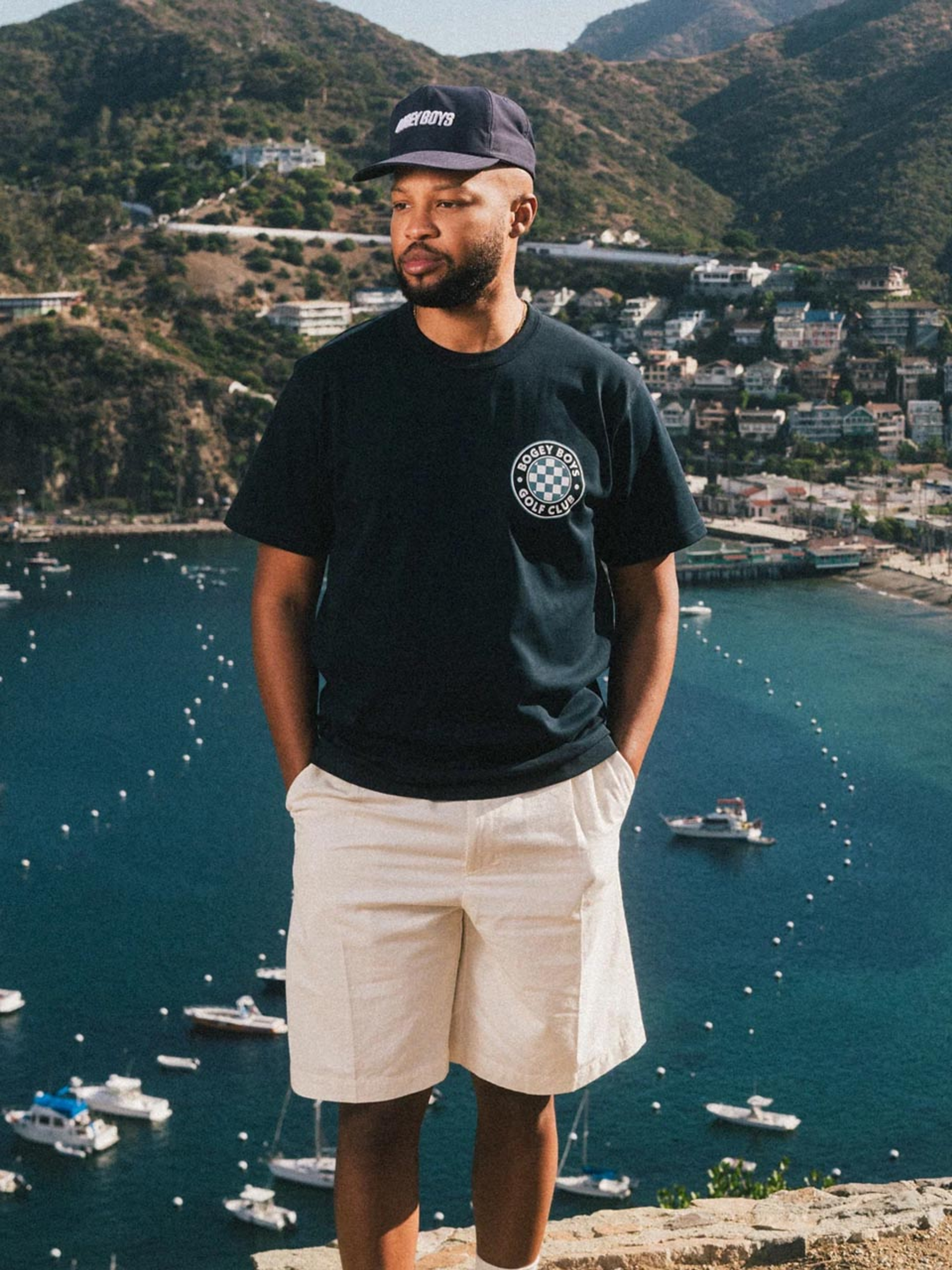 Bogey Boys Check T-Shirt - Midnight