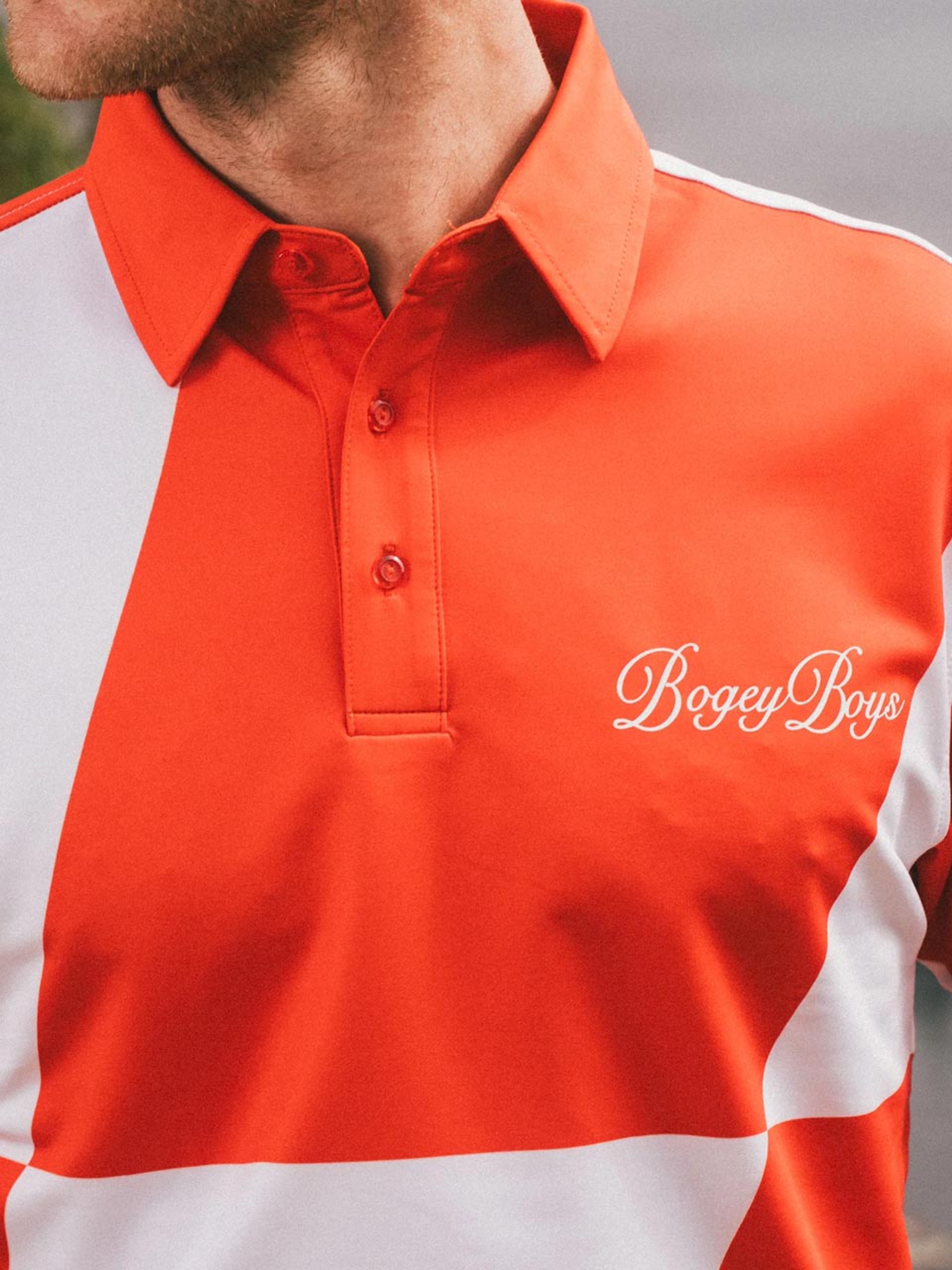 Bogey Boys Slanted Athletic Polo - Tangerine