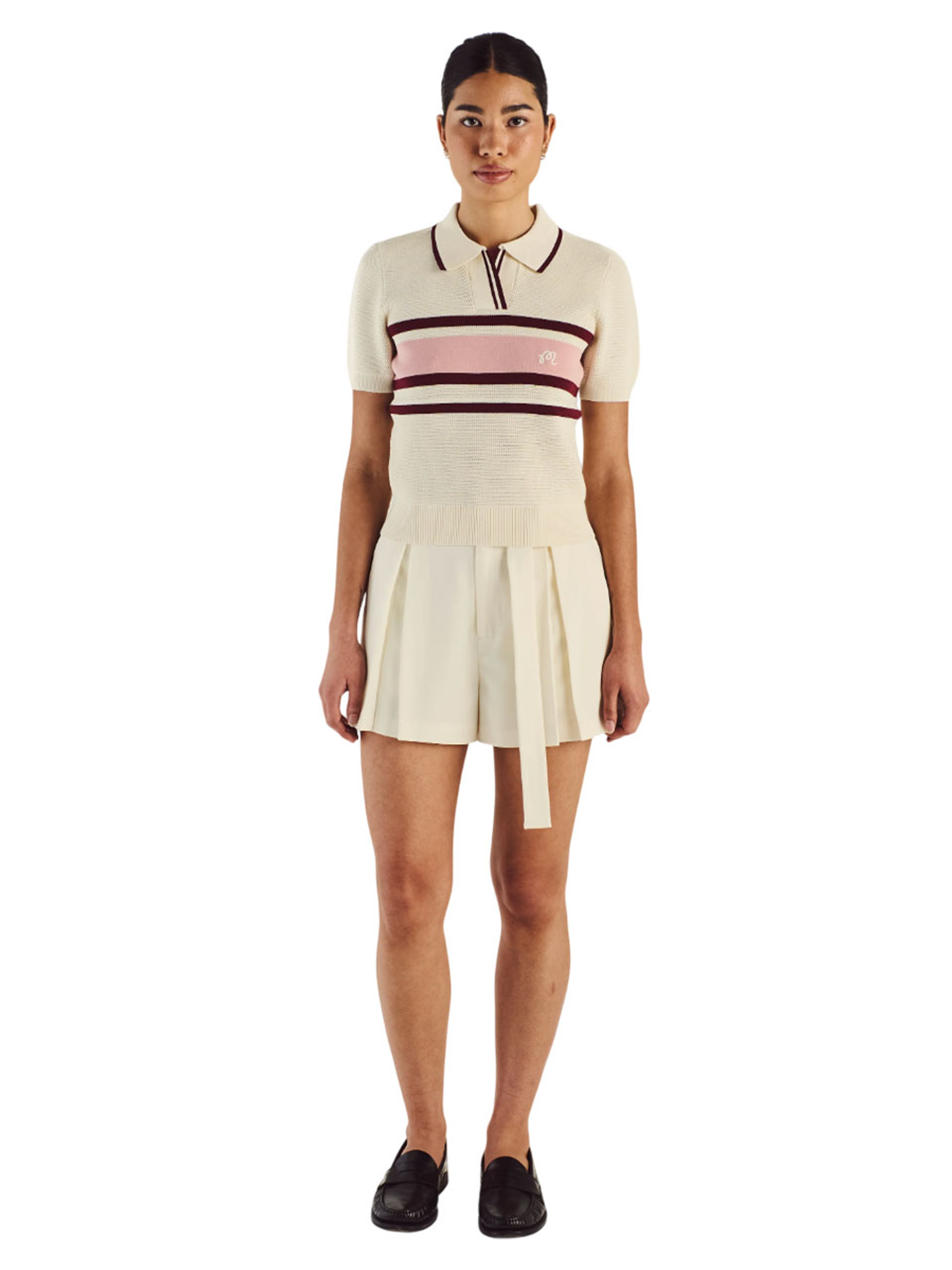 Malbon Womens Carina Polo - Ivory