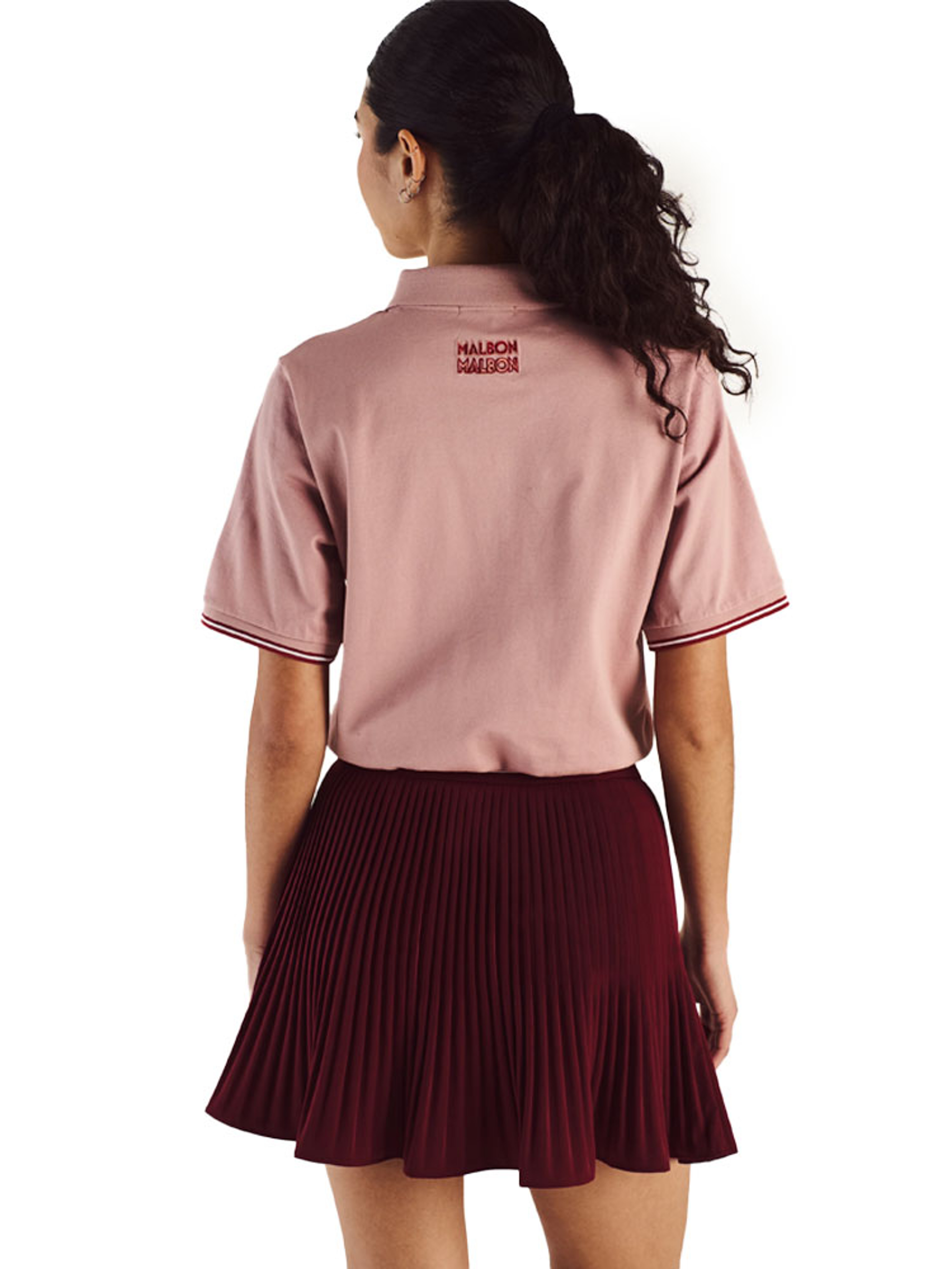 Malbon Womens Valentina Pleated Skirt - Vino
