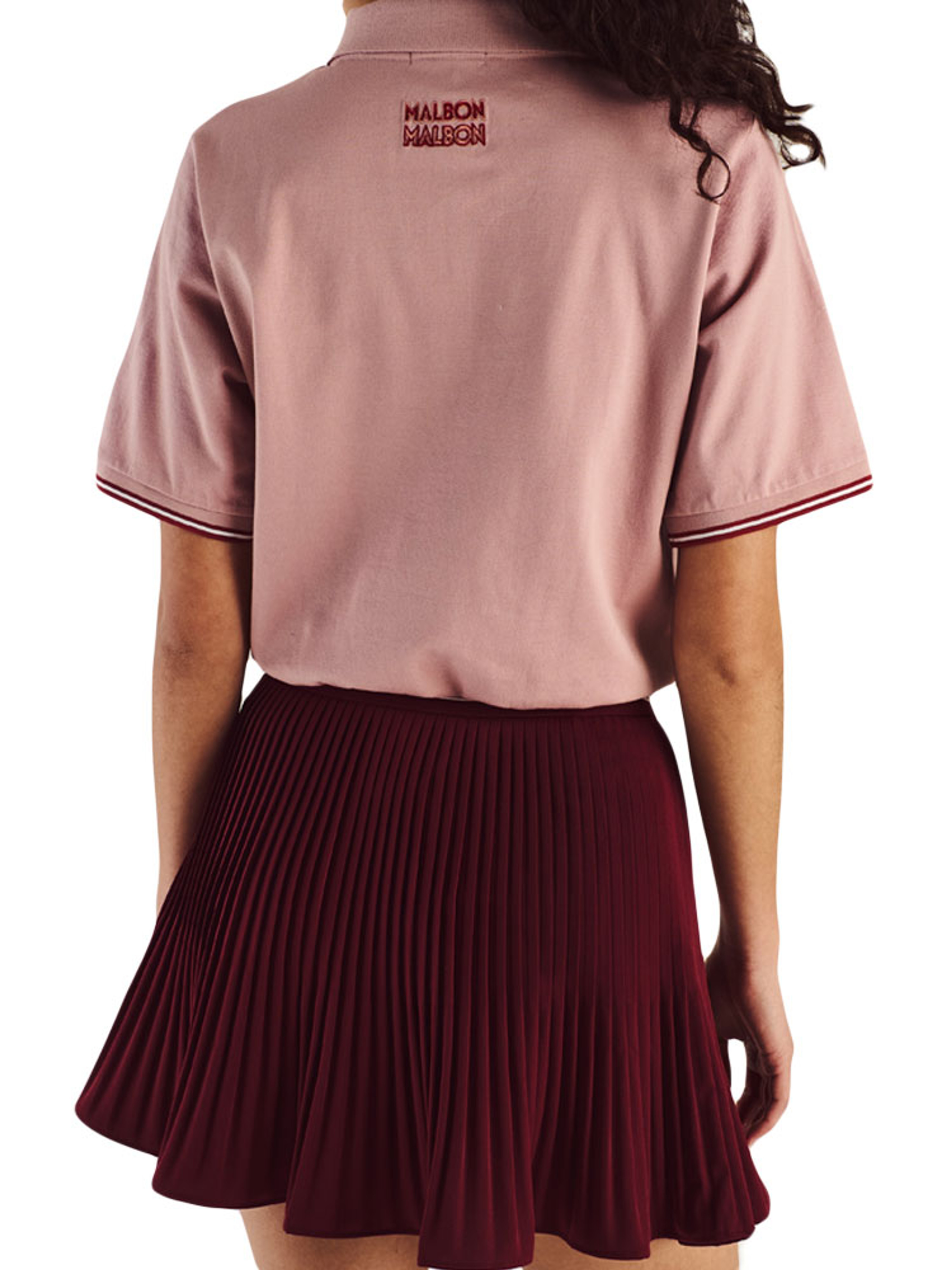 Malbon Womens Valentina Pleated Skirt - Vino