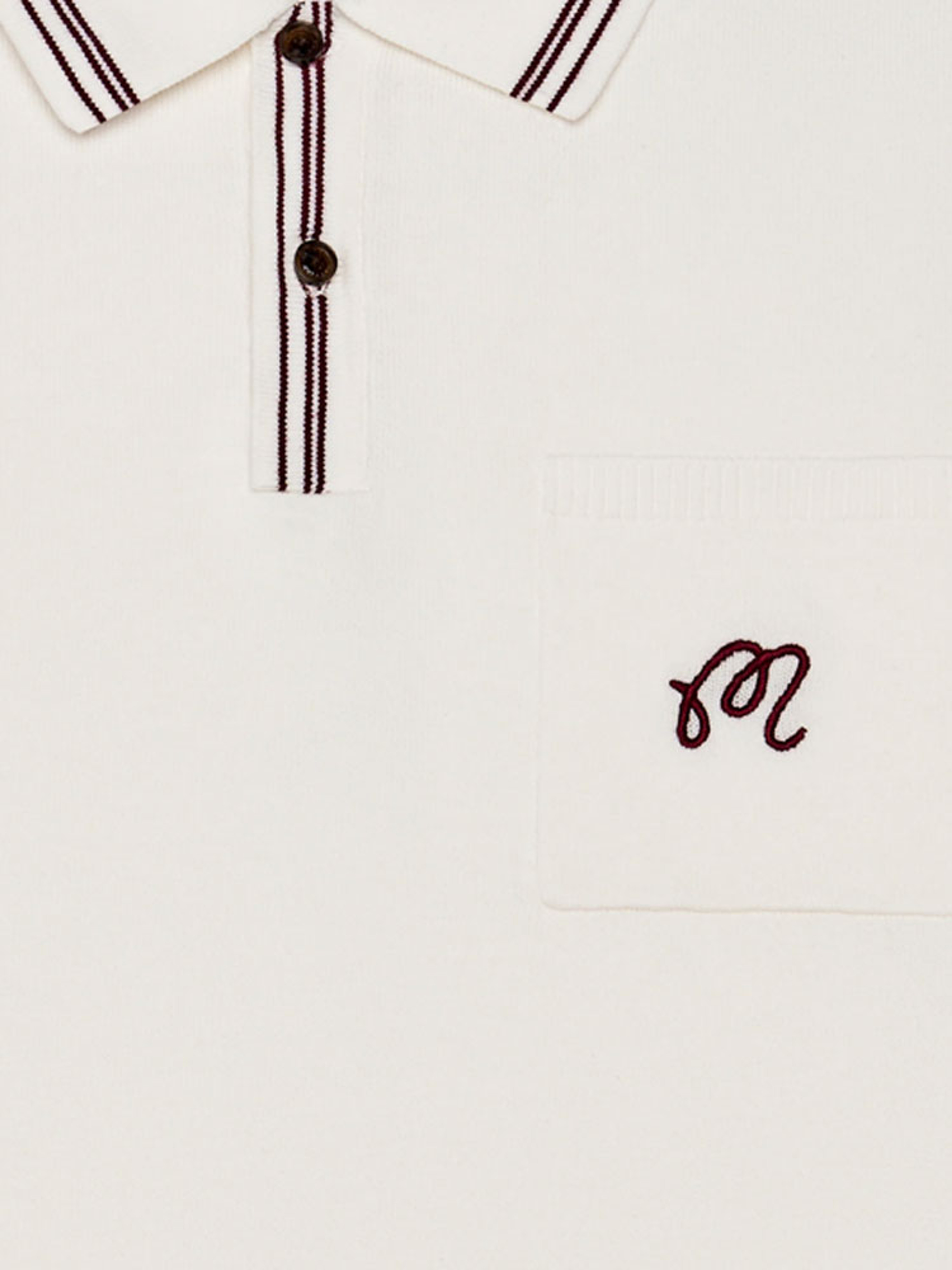 Malbon Campania Knit Polo - Ivory