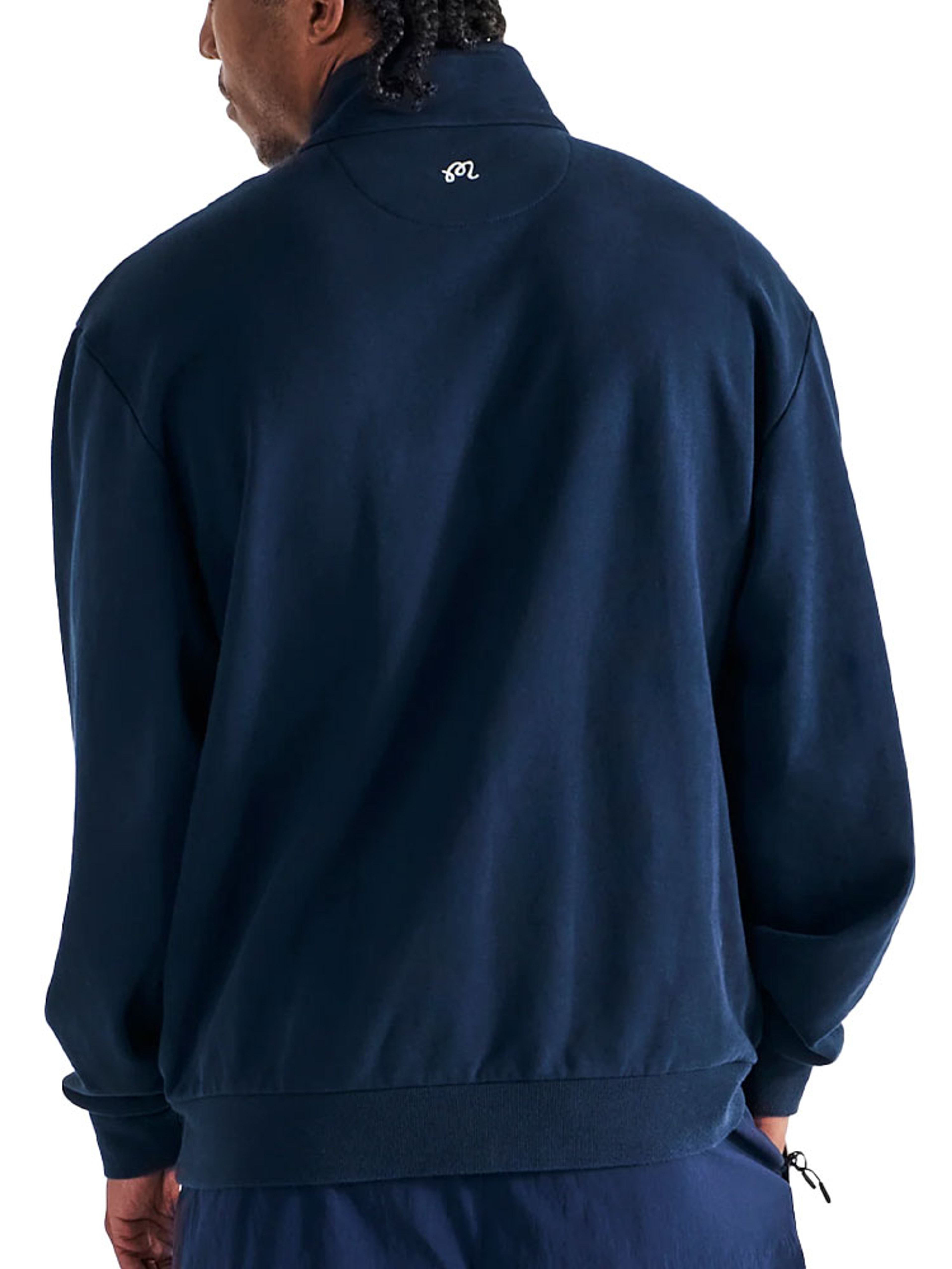 Malbon University Double Zip Jacket - Navy