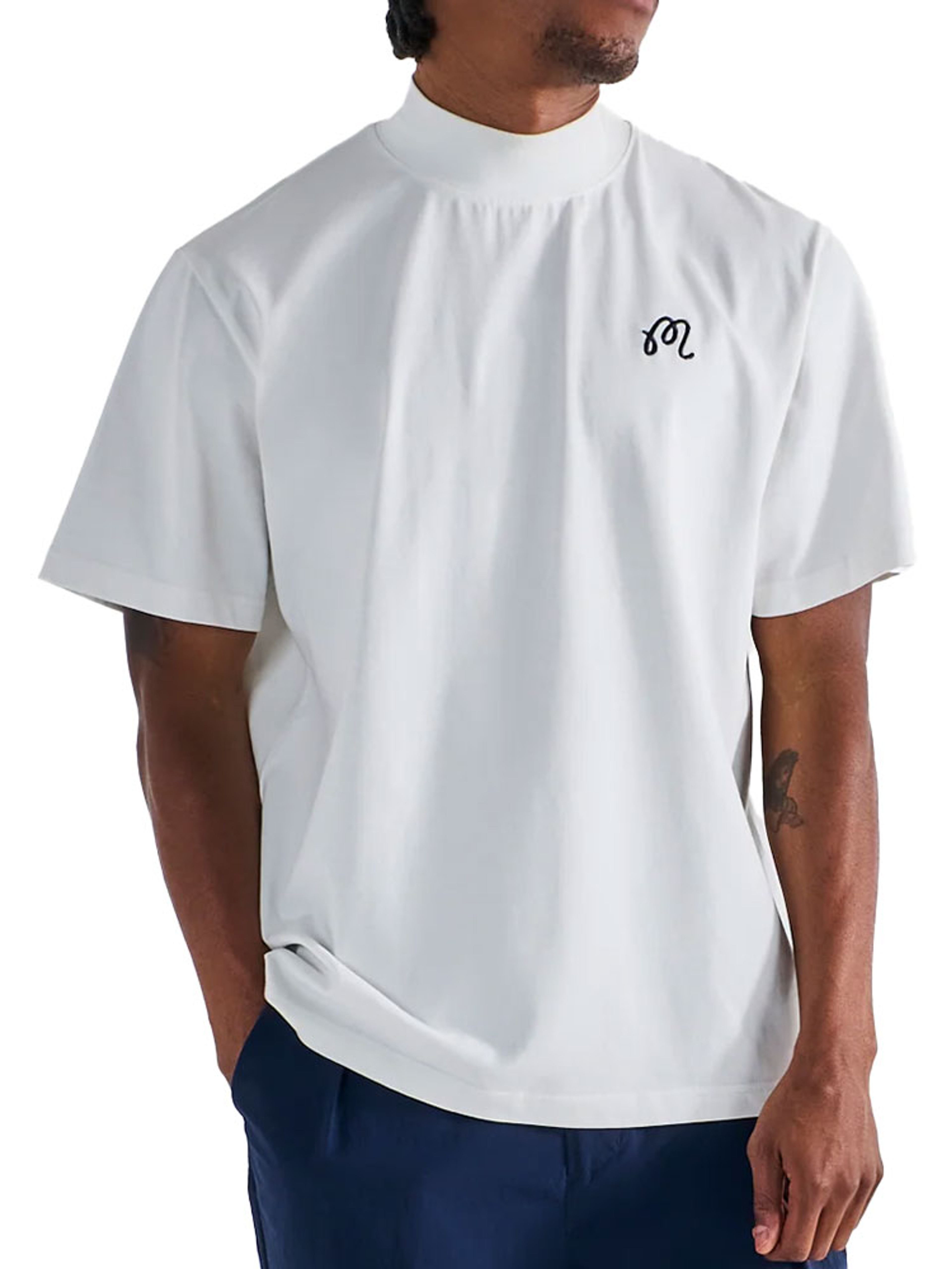 Malbon Mare Mockneck Tee - White