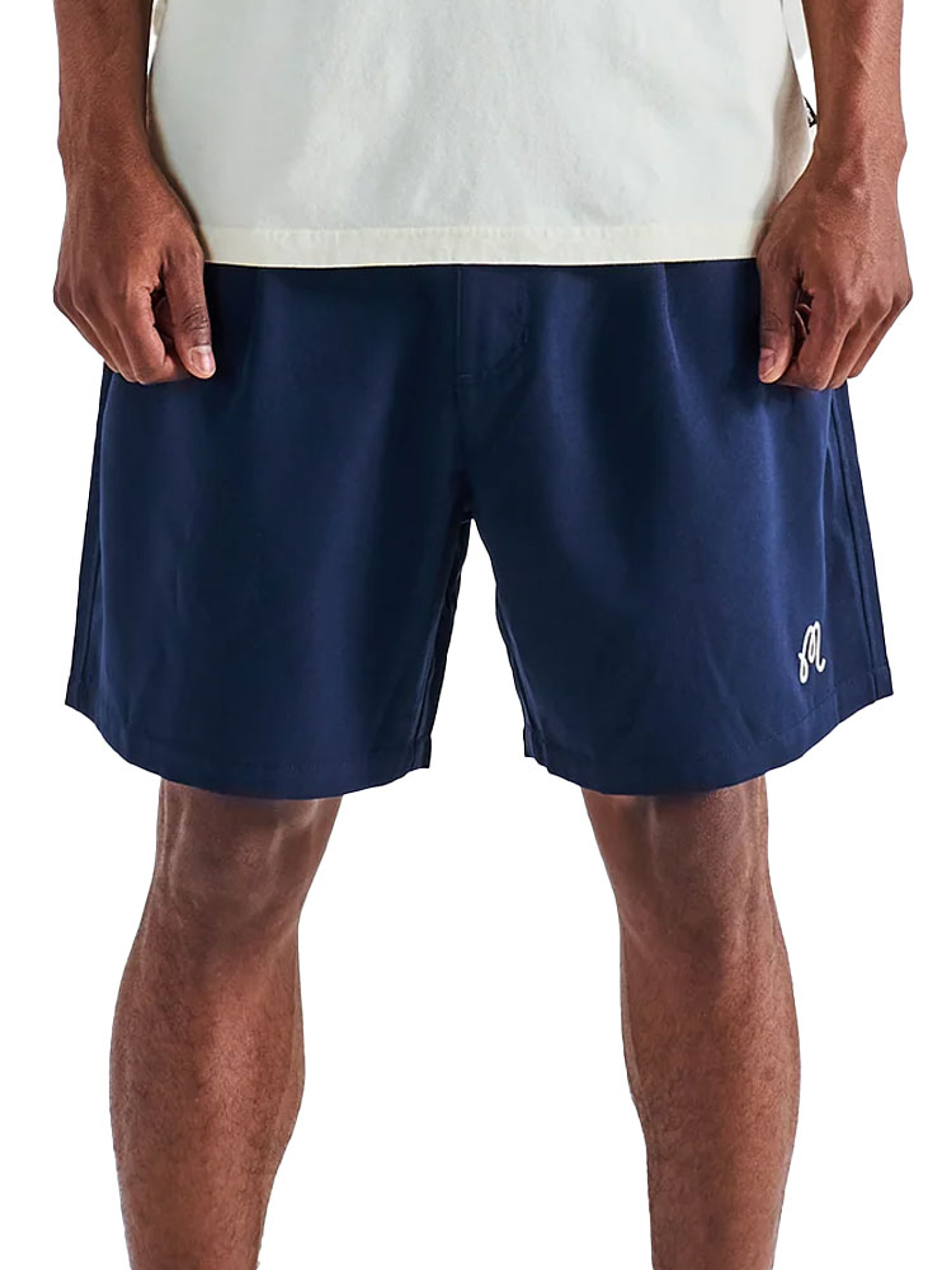Malbon Classic Pleated Short - Navy