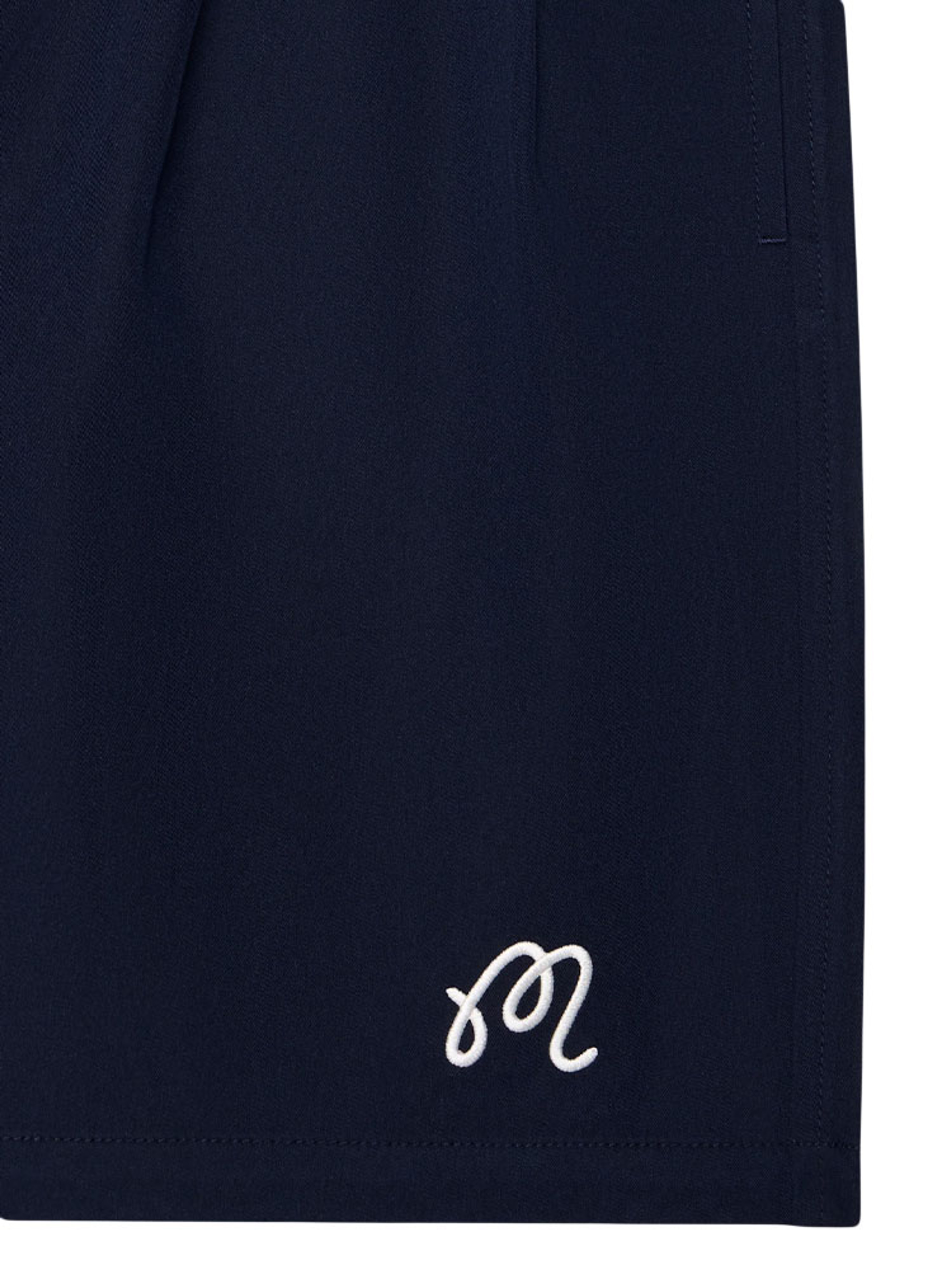 Malbon Classic Pleated Short - Navy